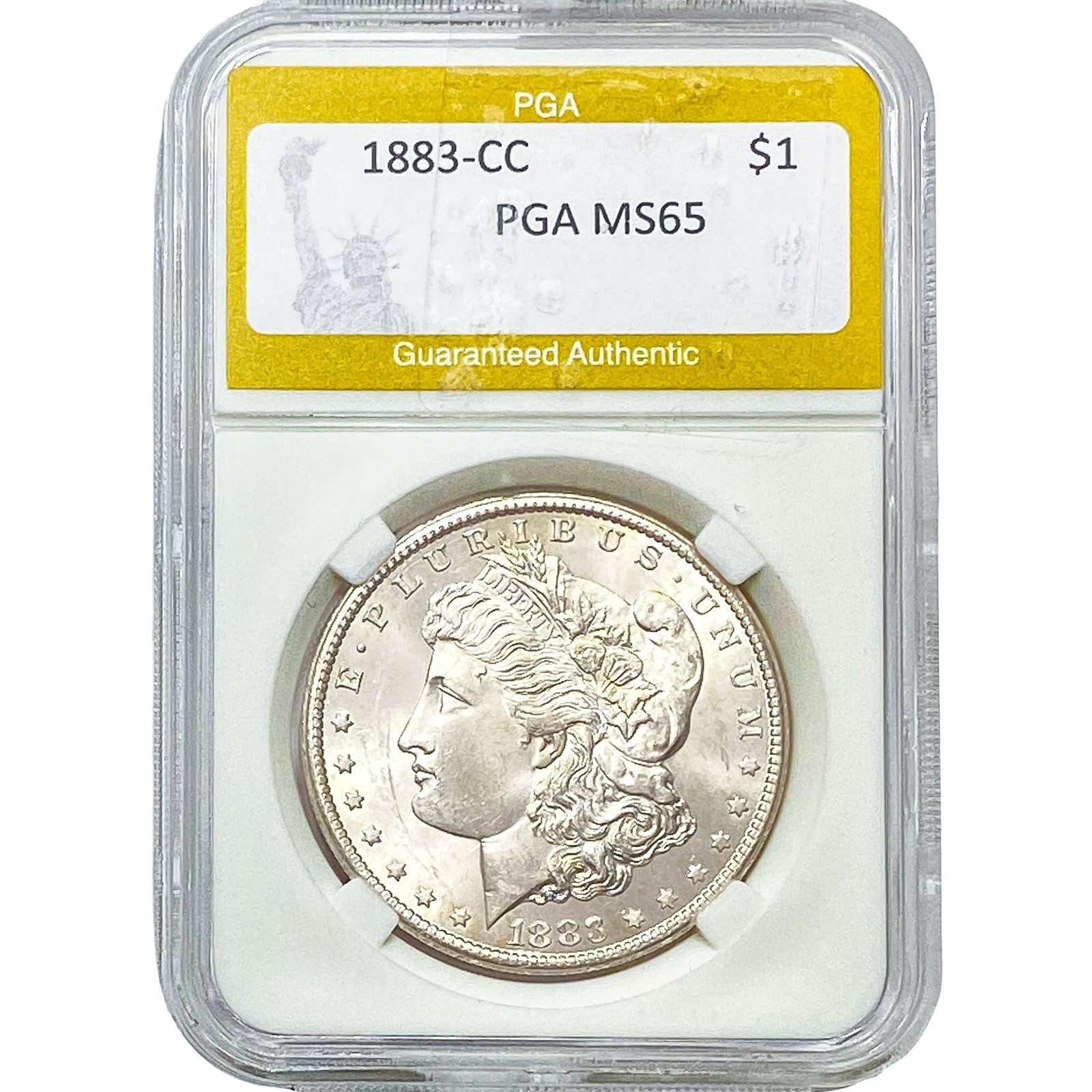 1883-CC Morgan Silver Dollar PGA MS65