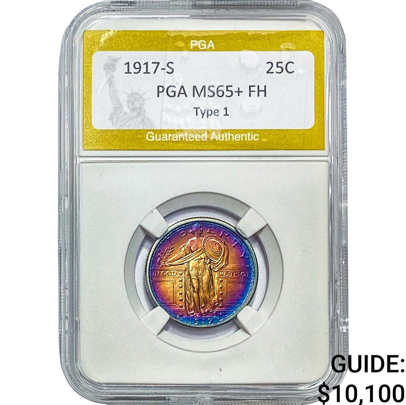 1917-S Standing Liberty Quarter PGA MS65+ FH: 1917-S Standing Liberty Quarter PGA MS65+ FH