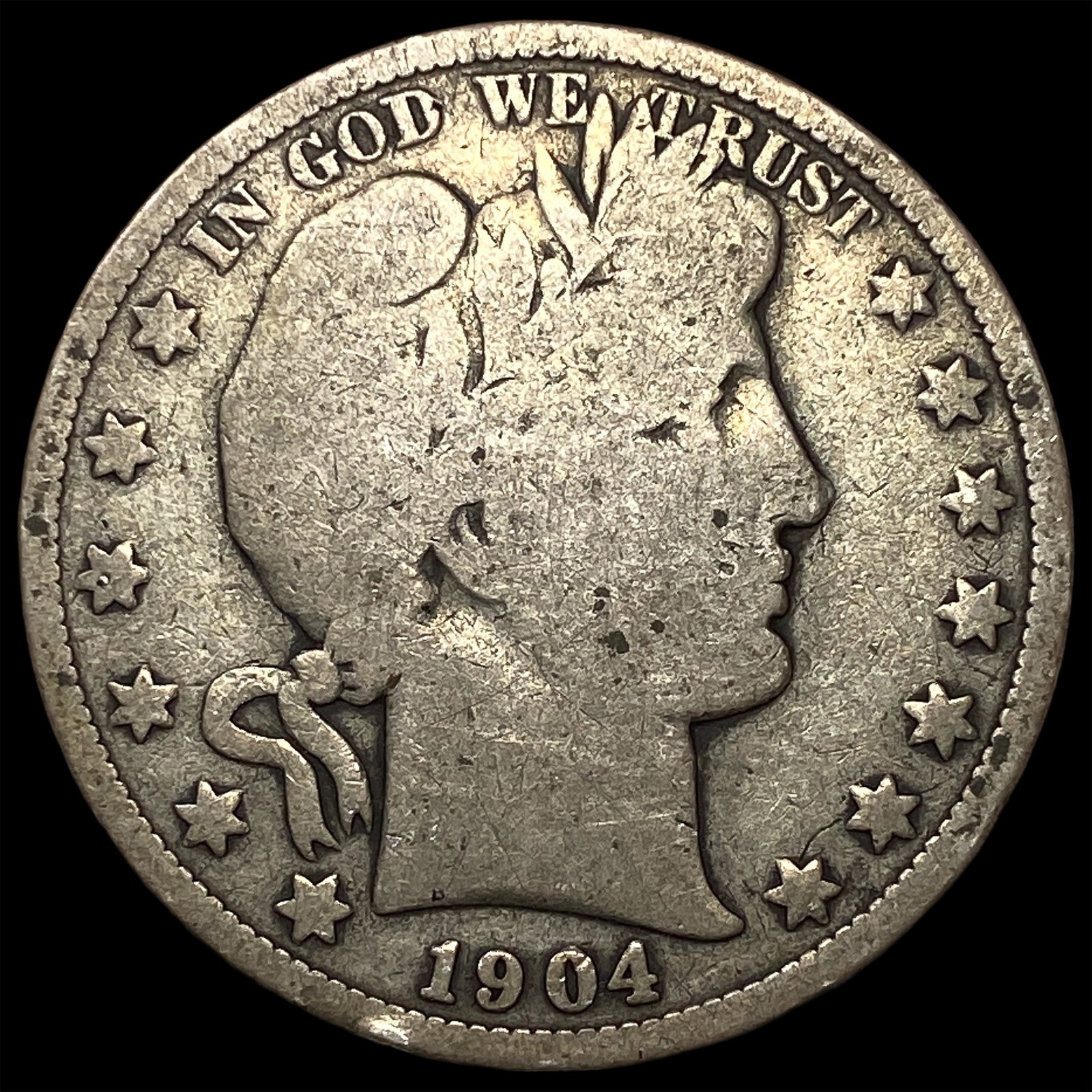 1904-O Silver Barber Half Dollar UNCIRCULATED: 1904-O Silver Barber Half Dollar UNCIRCULATED
