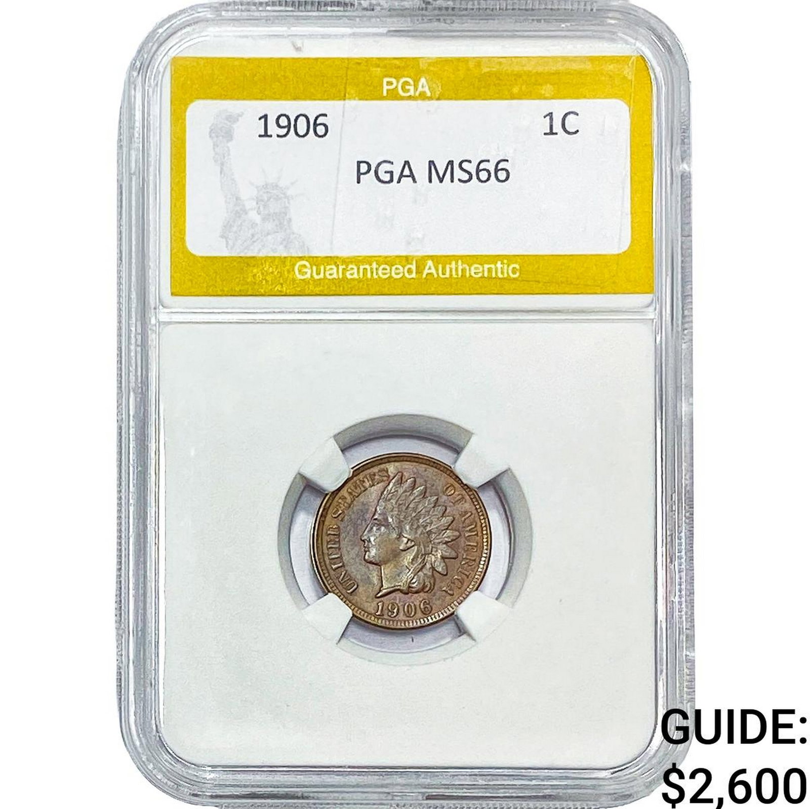 1906 Indian Head Cent PGA MS66: 1906 Indian Head Cent PGA MS66