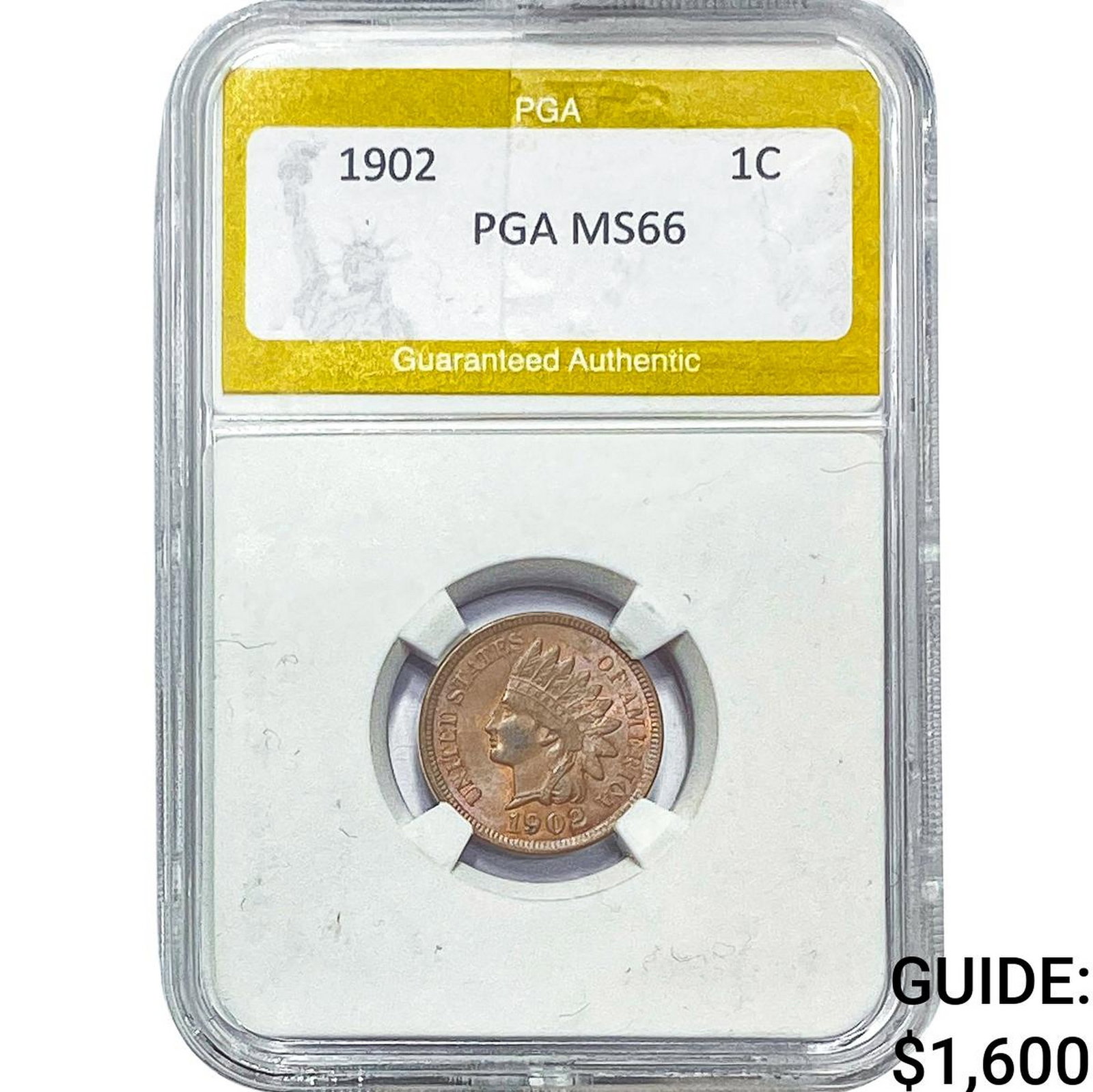 1902 Indian Head Cent PGA MS66: 1902 Indian Head Cent PGA MS66