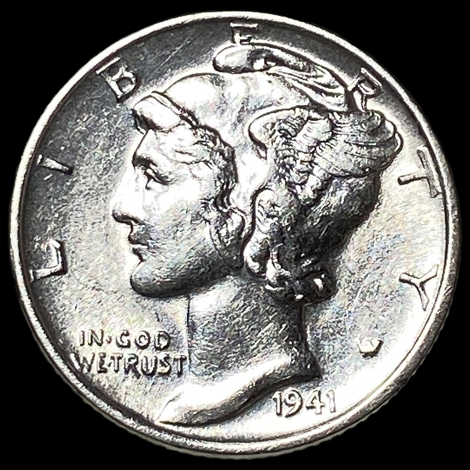 1941-S FB Silver Mercury Dime UNCIRCULATED: 1941-S FB Silver Mercury Dime UNCIRCULATED