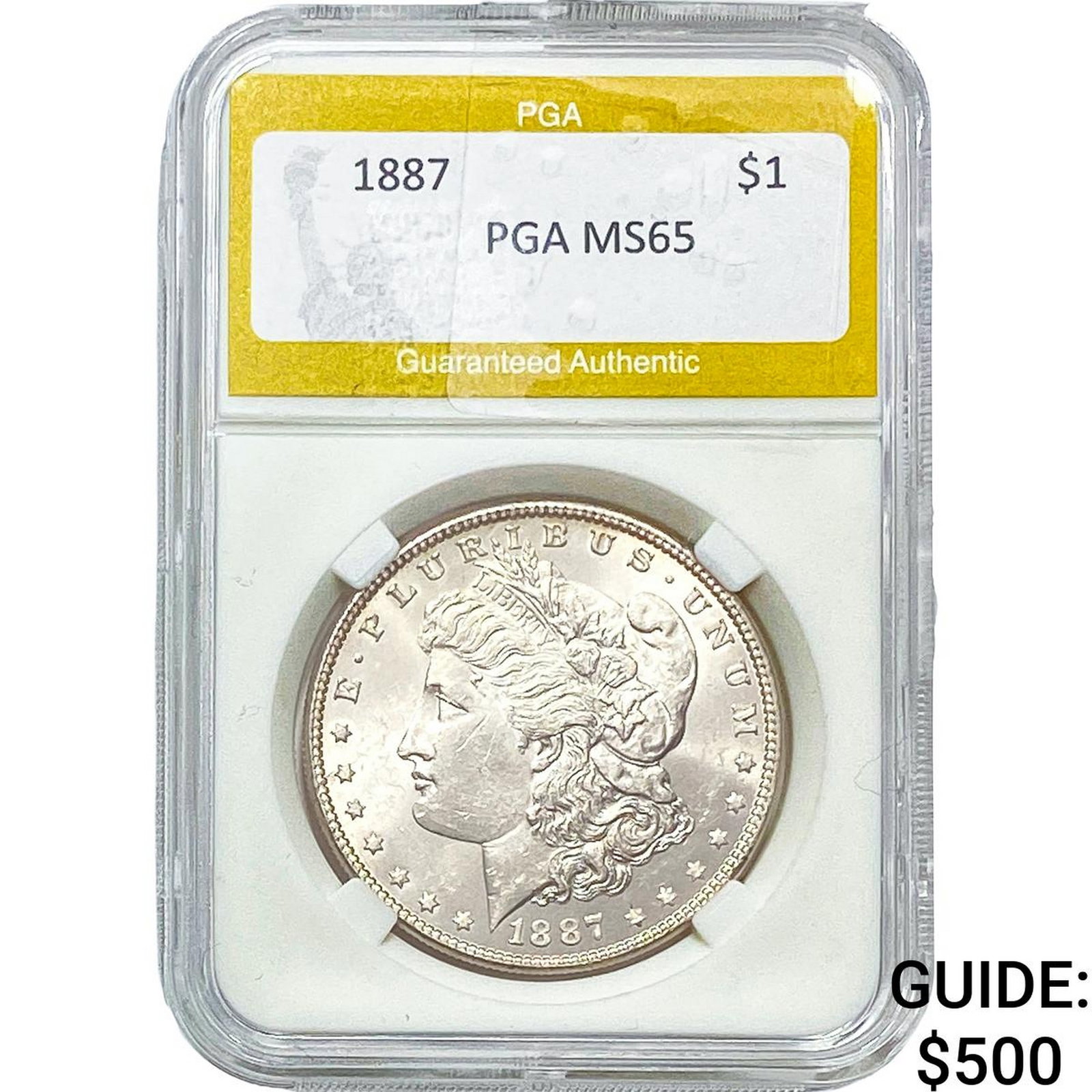1887 Morgan Silver Dollar PGA MS65: 1887 Morgan Silver Dollar PGA MS65