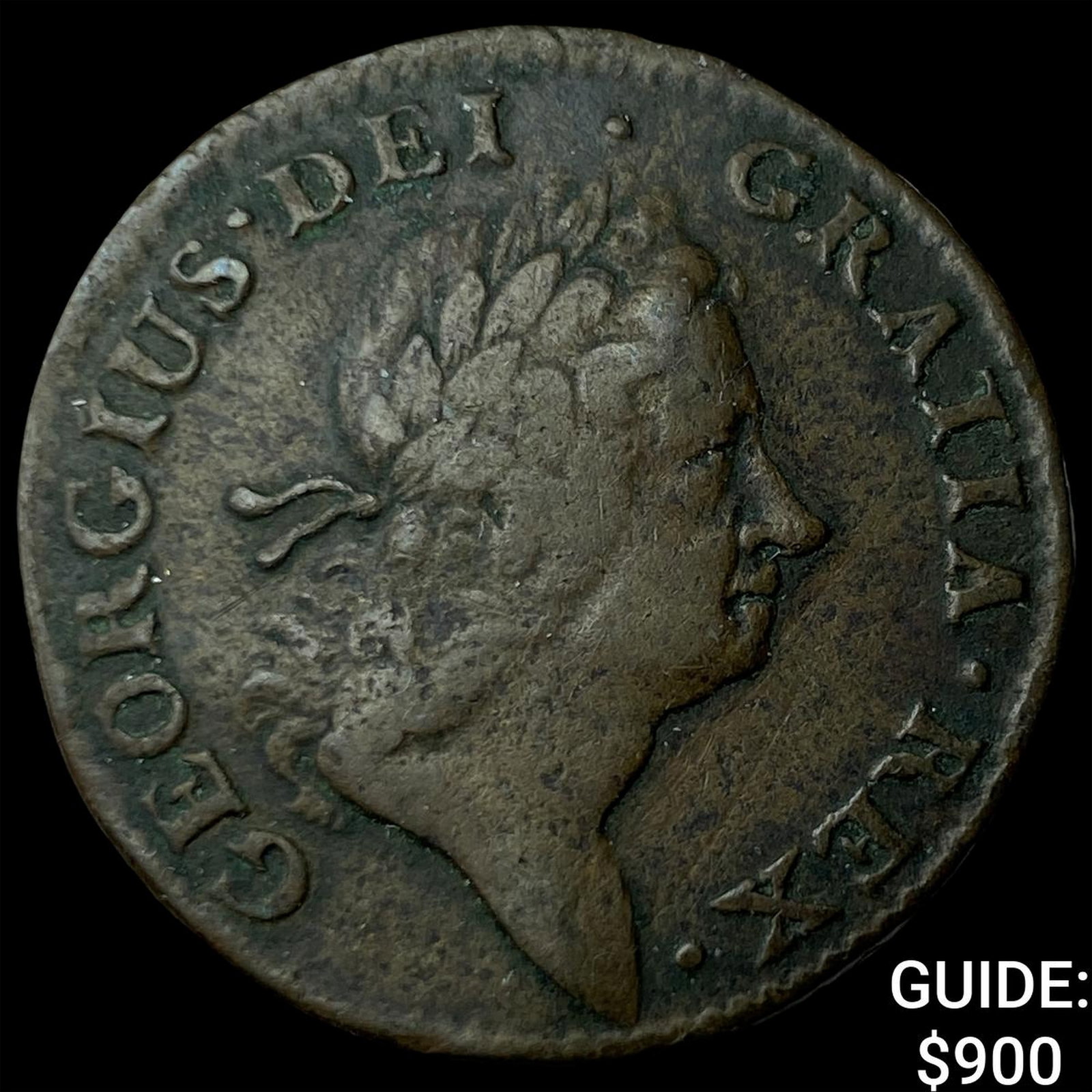 1724 Ireland Rep. Copper Woods Hibernia 1/2 Penny (1 of 2)