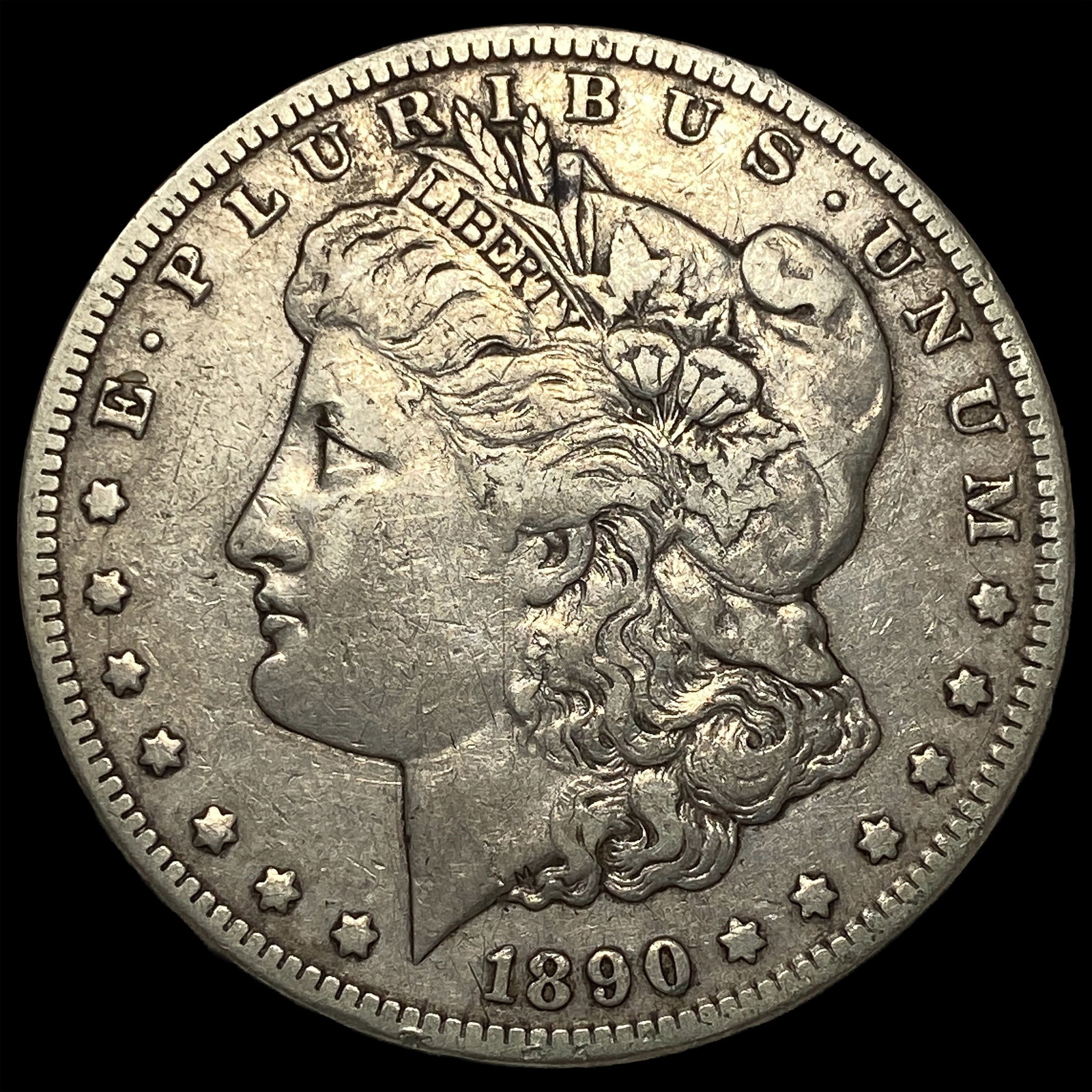 1890-CC Silver Morgan Dollar NEARLY UNCIRCULATED: 1890-CC Silver Morgan Dollar NEARLY UNCIRCULATED