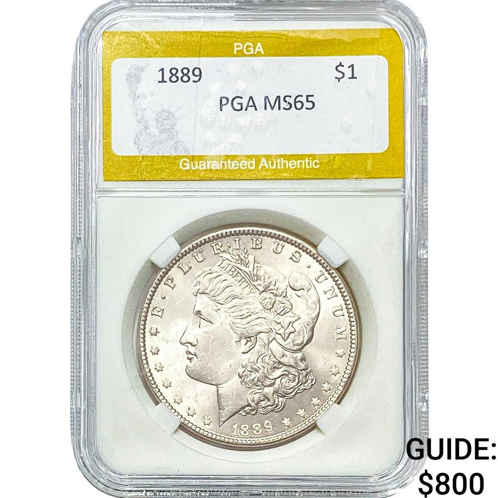 1889 Morgan Silver Dollar PGA MS65: 1889 Morgan Silver Dollar PGA MS65