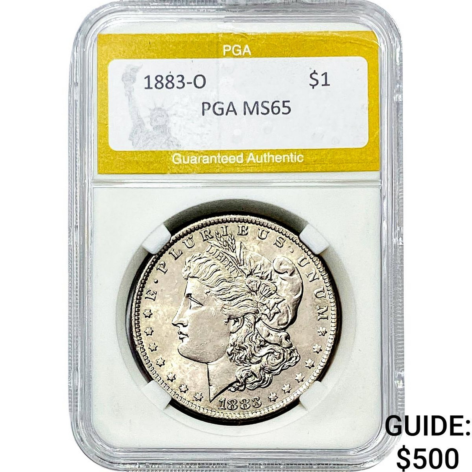 1883-O Morgan Silver Dollar PGA MS65: 1883-O Morgan Silver Dollar PGA MS65