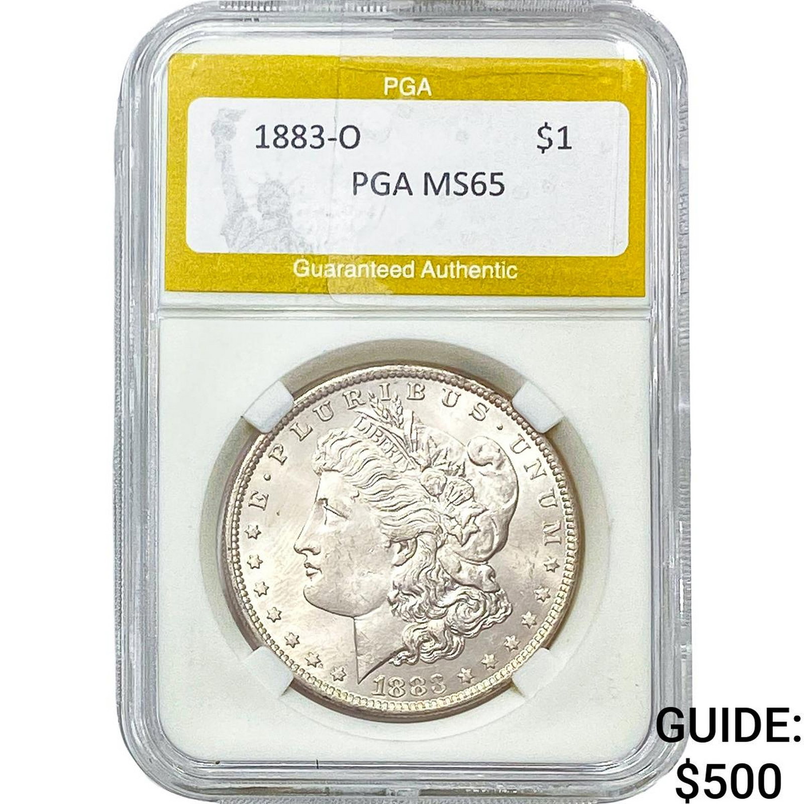 1883-O Morgan Silver Dollar PGA MS65: 1883-O Morgan Silver Dollar PGA MS65
