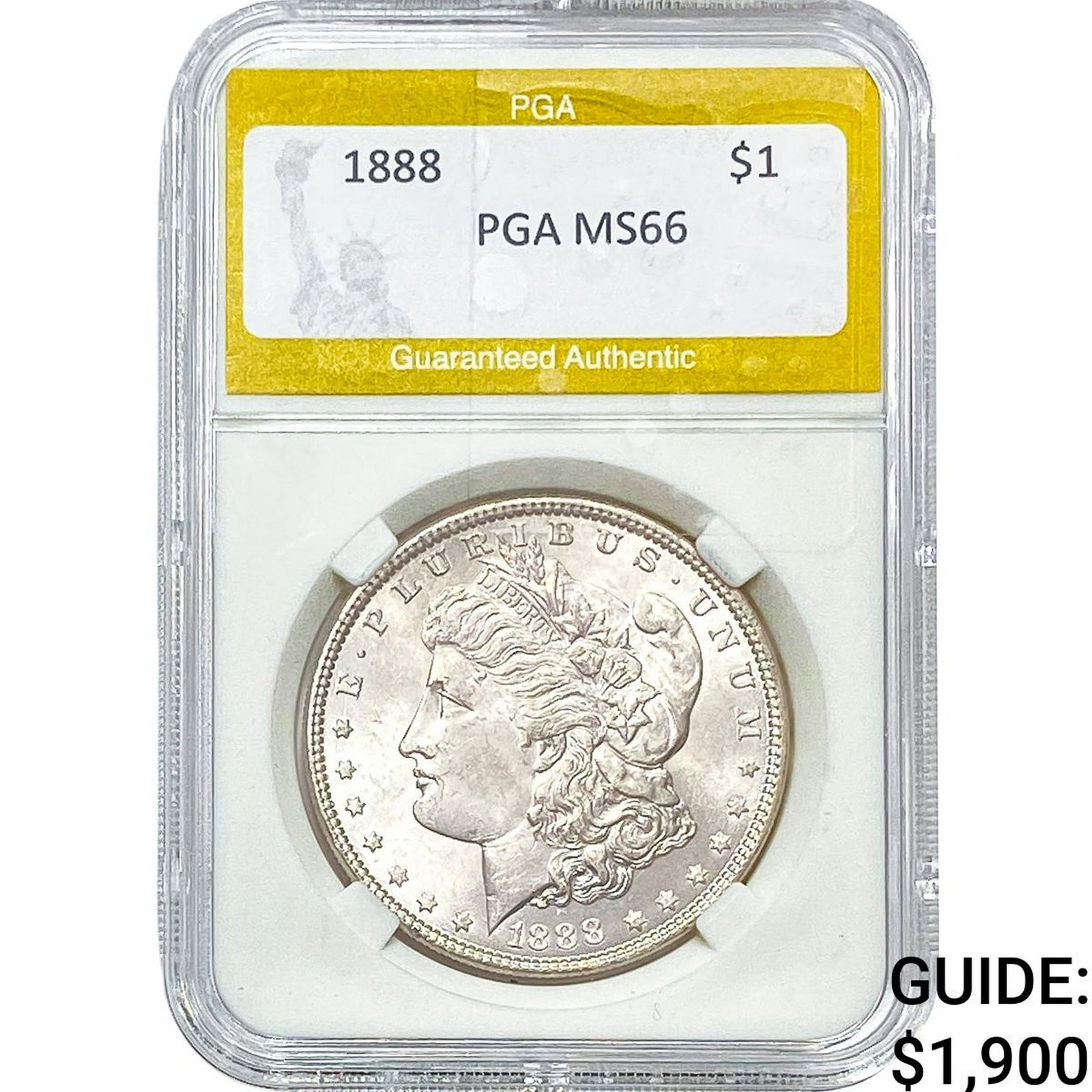 1888 Morgan Silver Dollar PGA MS66: 1888 Morgan Silver Dollar PGA MS66