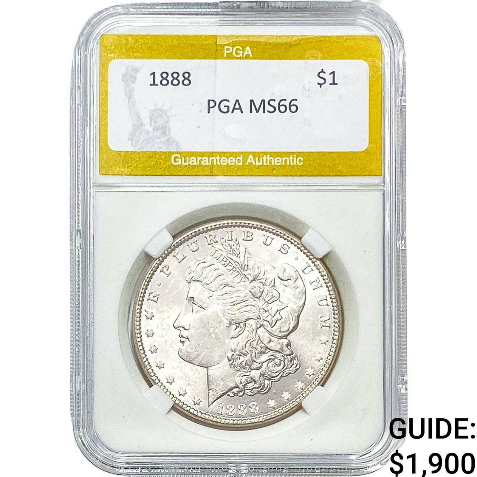 1888 Morgan Silver Dollar PGA MS66: 1888 Morgan Silver Dollar PGA MS66