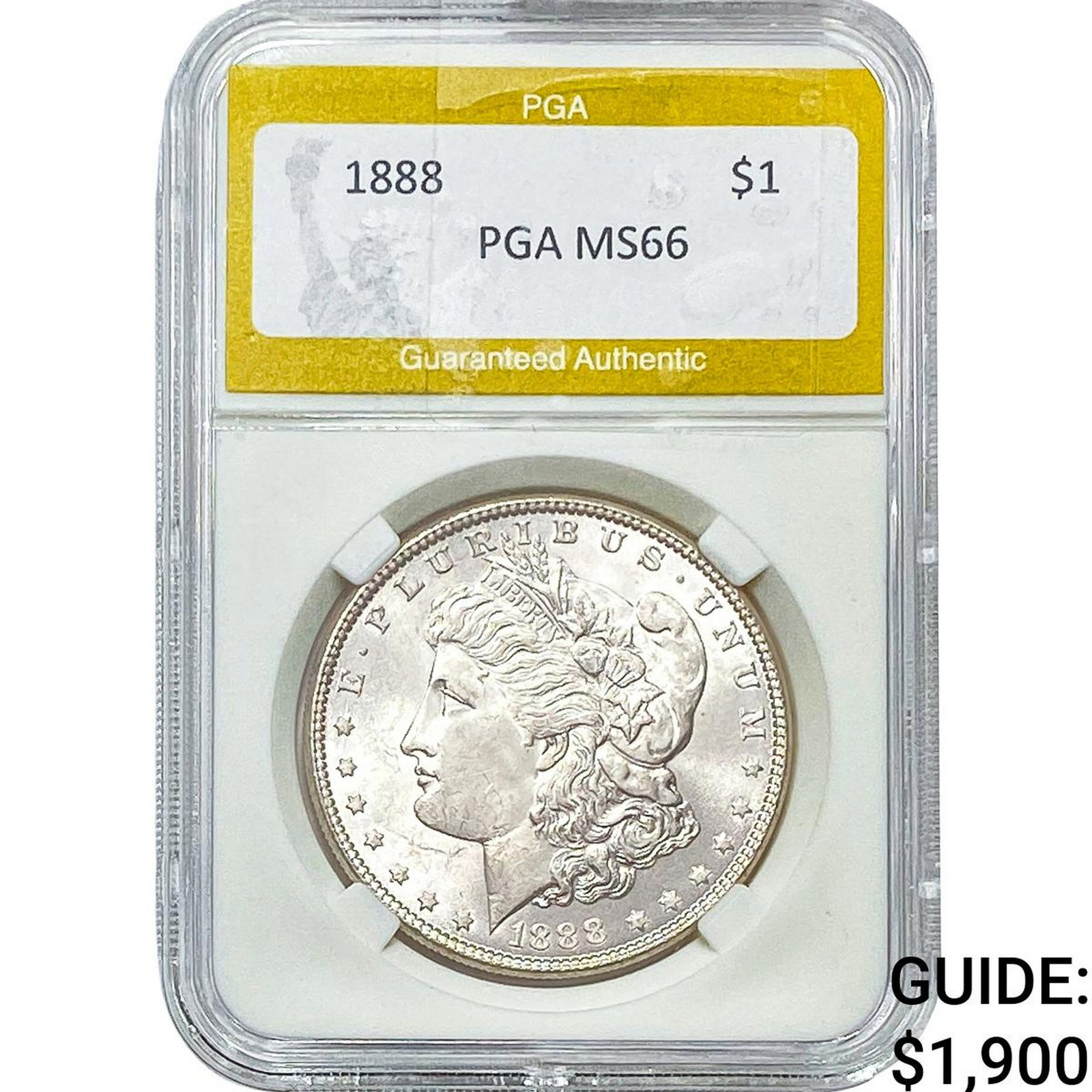 1888 Morgan Silver Dollar PGA MS66: 1888 Morgan Silver Dollar PGA MS66