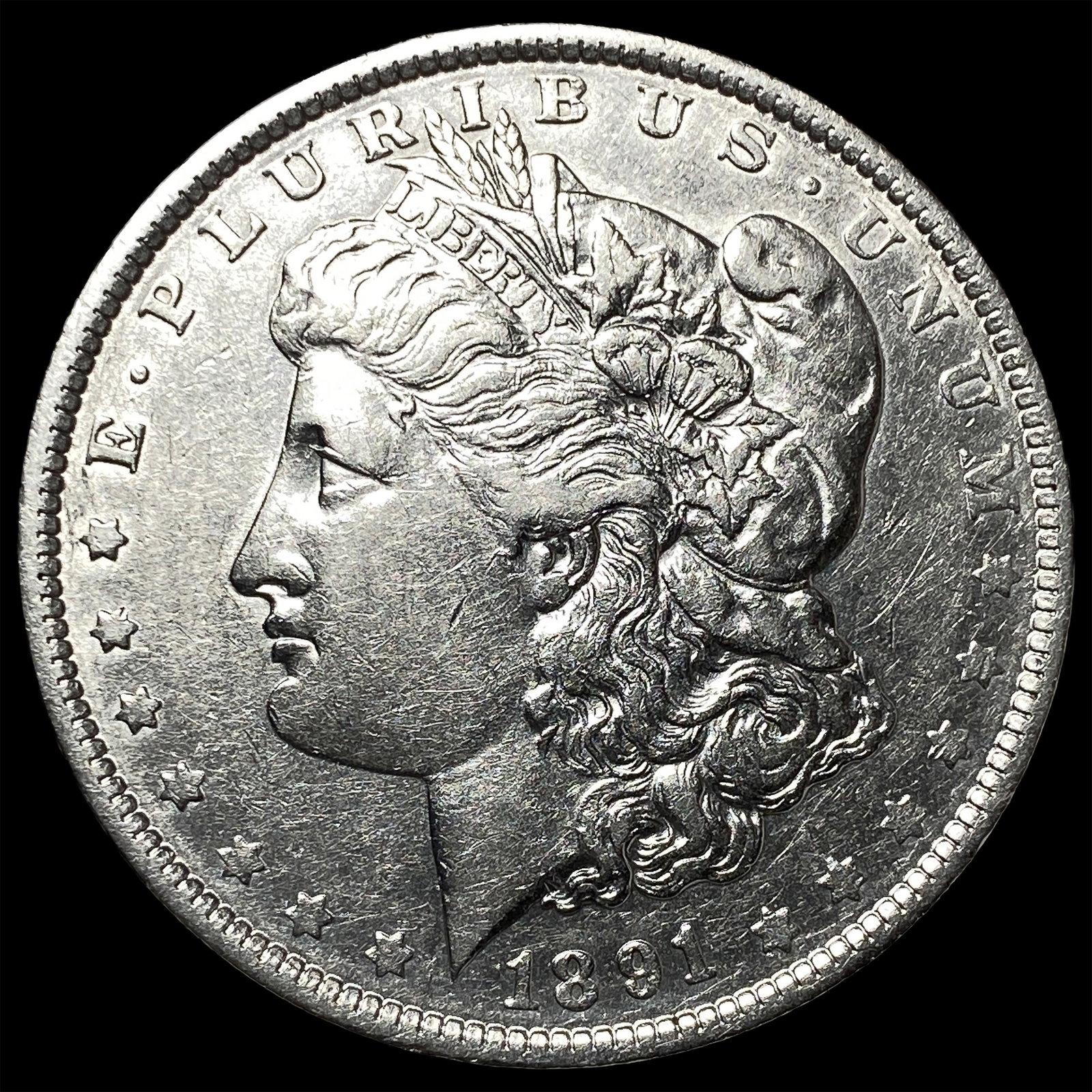 1891-S Silver Morgan Dollar CLOSELY UNCIRCULATED: 1891-S Silver Morgan Dollar CLOSELY UNCIRCULATED