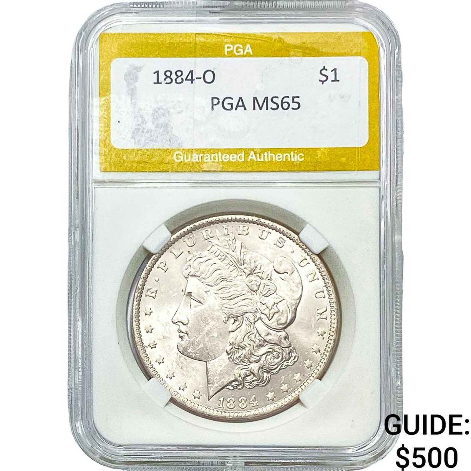 1884-O Morgan Silver Dollar PGA MS65: 1884-O Morgan Silver Dollar PGA MS65