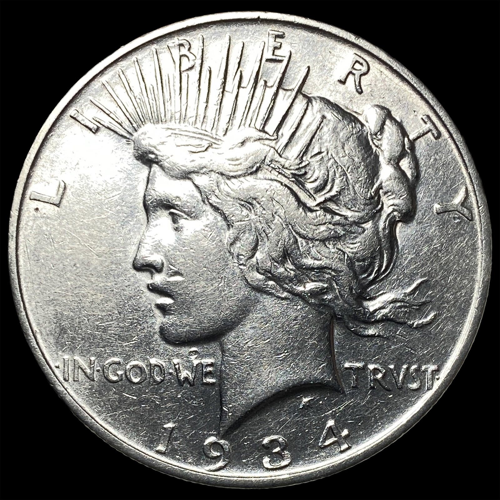 1934-D Silver Peace Dollar CHOICE AU: 1934-D Silver Peace Dollar CHOICE AU