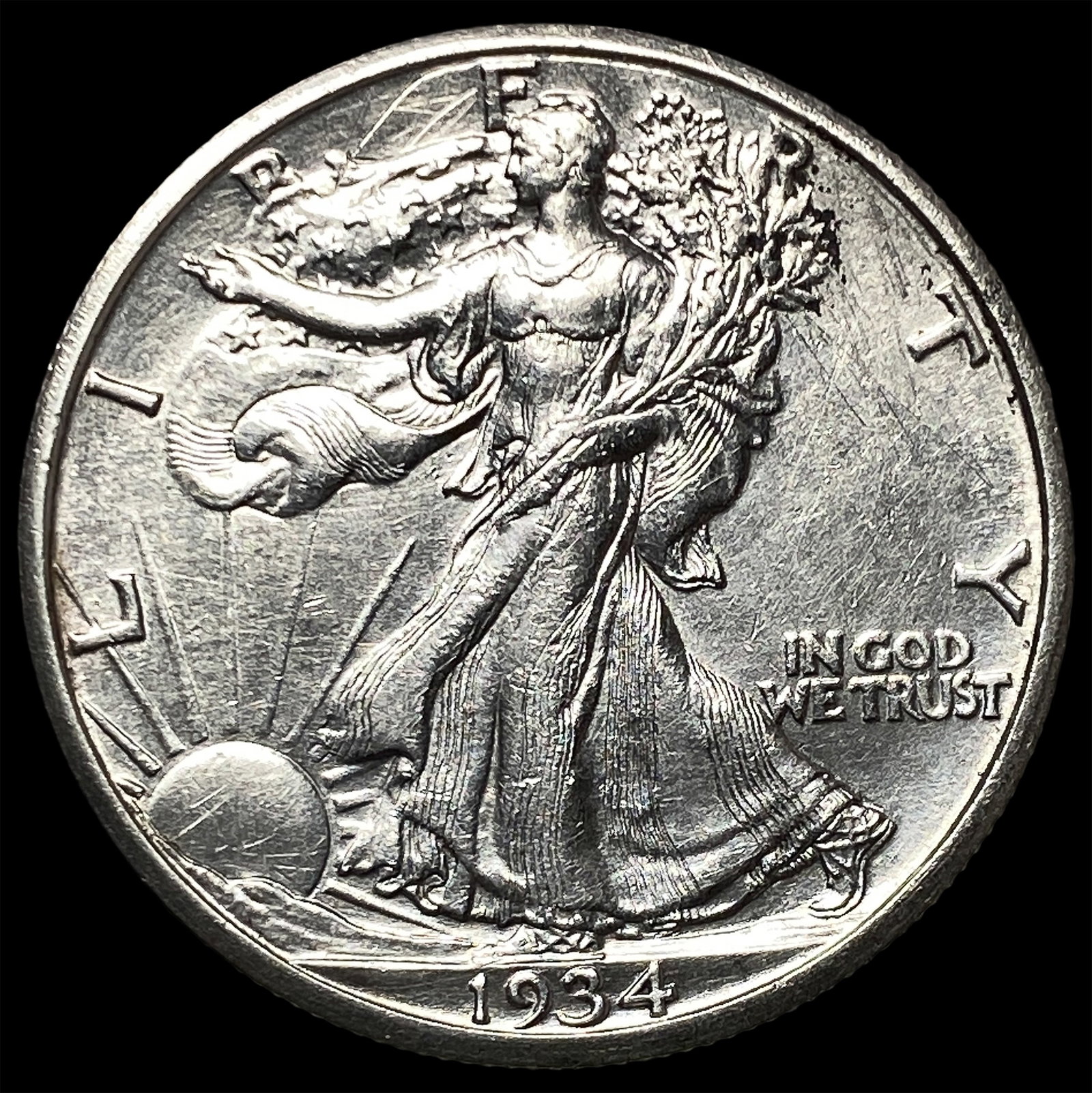 1944-S Silver Walking Liberty Half Dollar CHOICE AU: 1944-S Silver Walking Liberty Half Dollar CHOICE AU