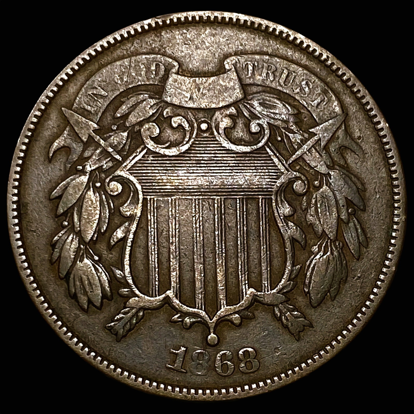 1868 Two-Cent Piece CLOSELY UNCIRCULATED: 1868 Two-Cent Piece CLOSELY UNCIRCULATED