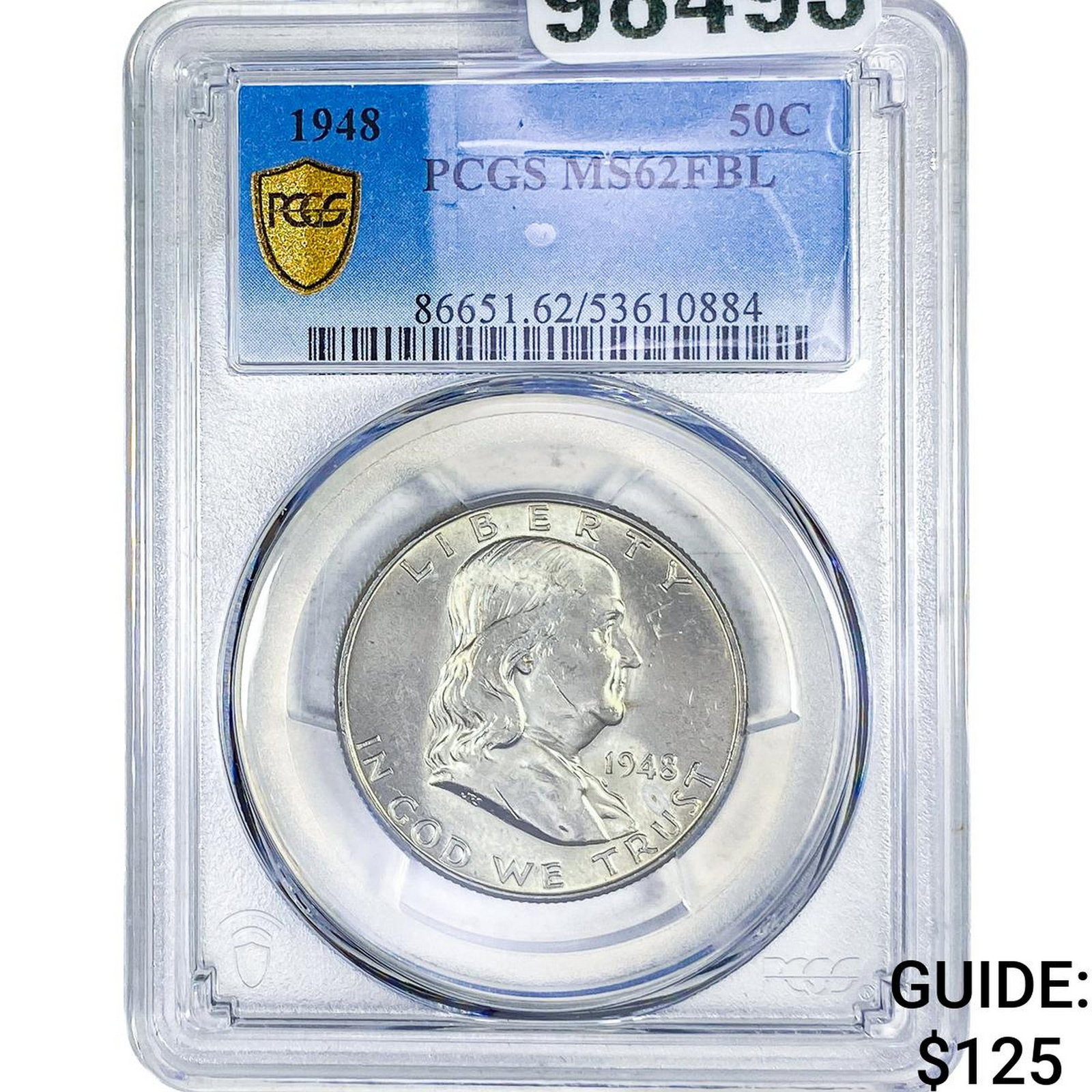 1948 Franklin Half Dollar PCGS MS62 FBL (1 of 2)