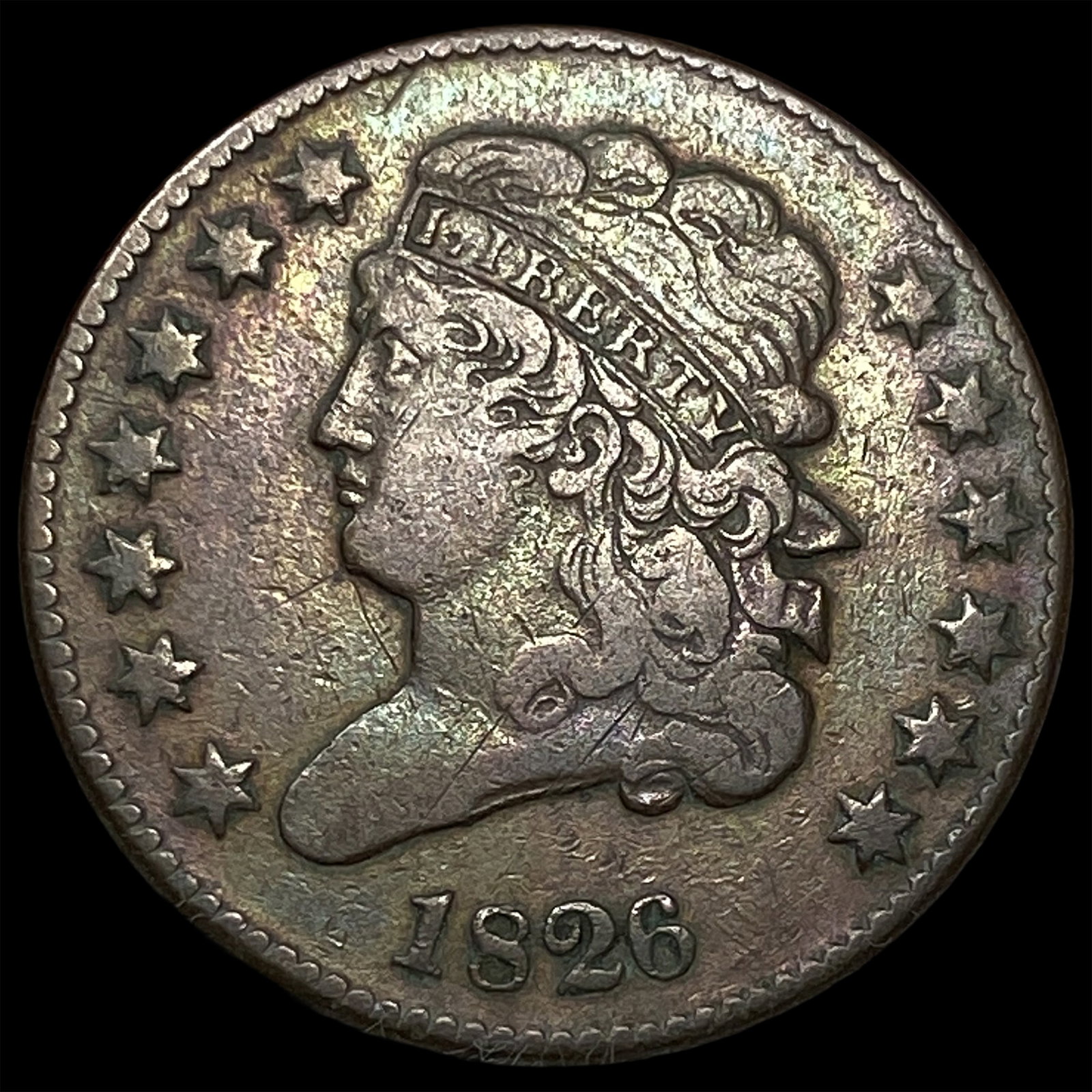 1826 Copper Half Cent CLOSELY UNCIRCULATED: 1826 Copper Half Cent CLOSELY UNCIRCULATED