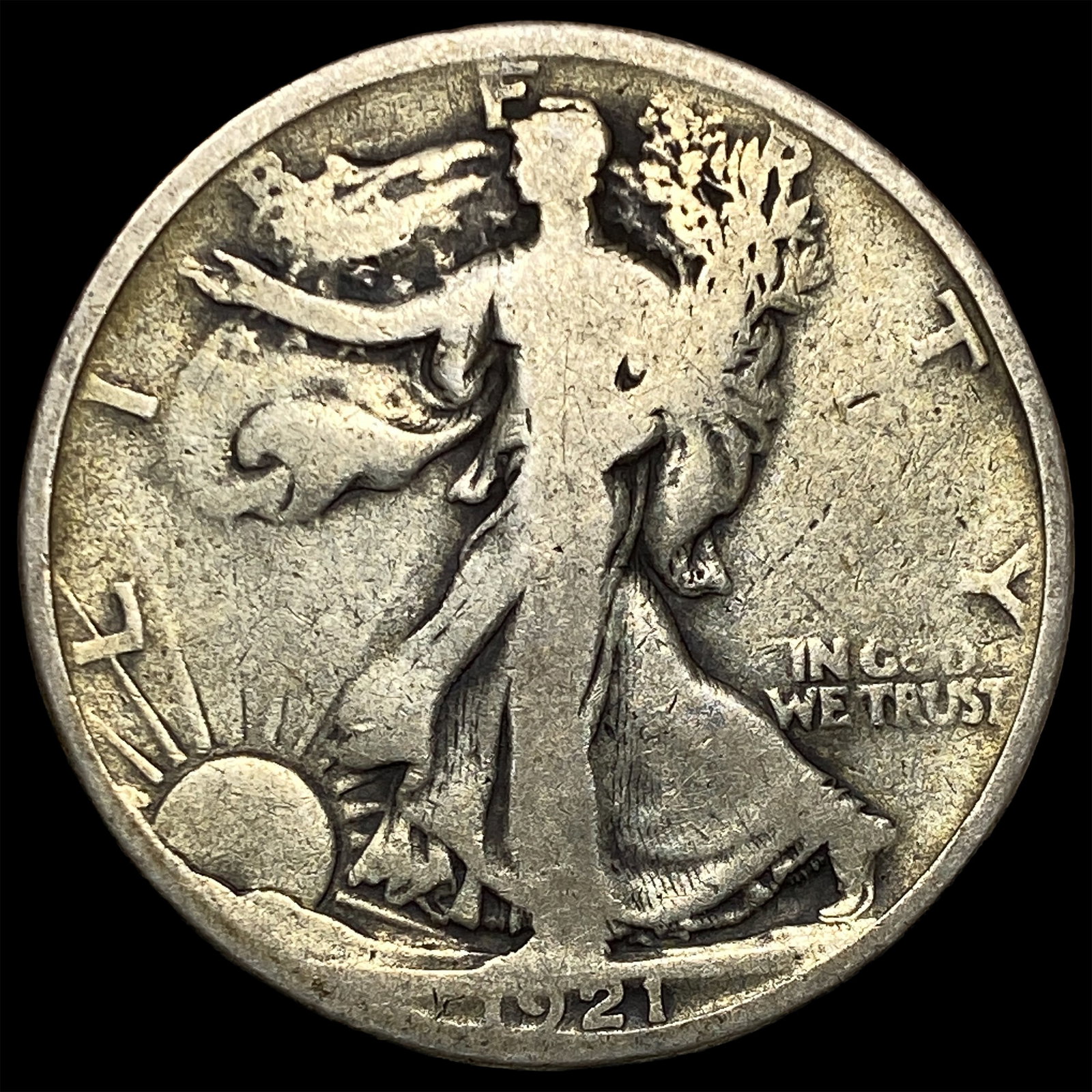 1921 Walking Liberty Half Dollar NICELY CIRCULATED: 1921 Walking Liberty Half Dollar NICELY CIRCULATED