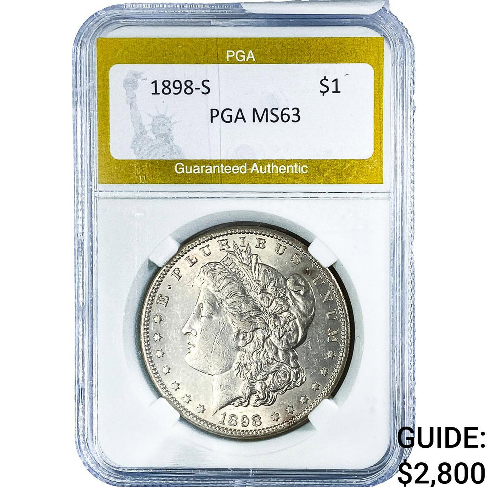 1898-S Morgan Silver Dollar PGA MS63 (1 of 2)