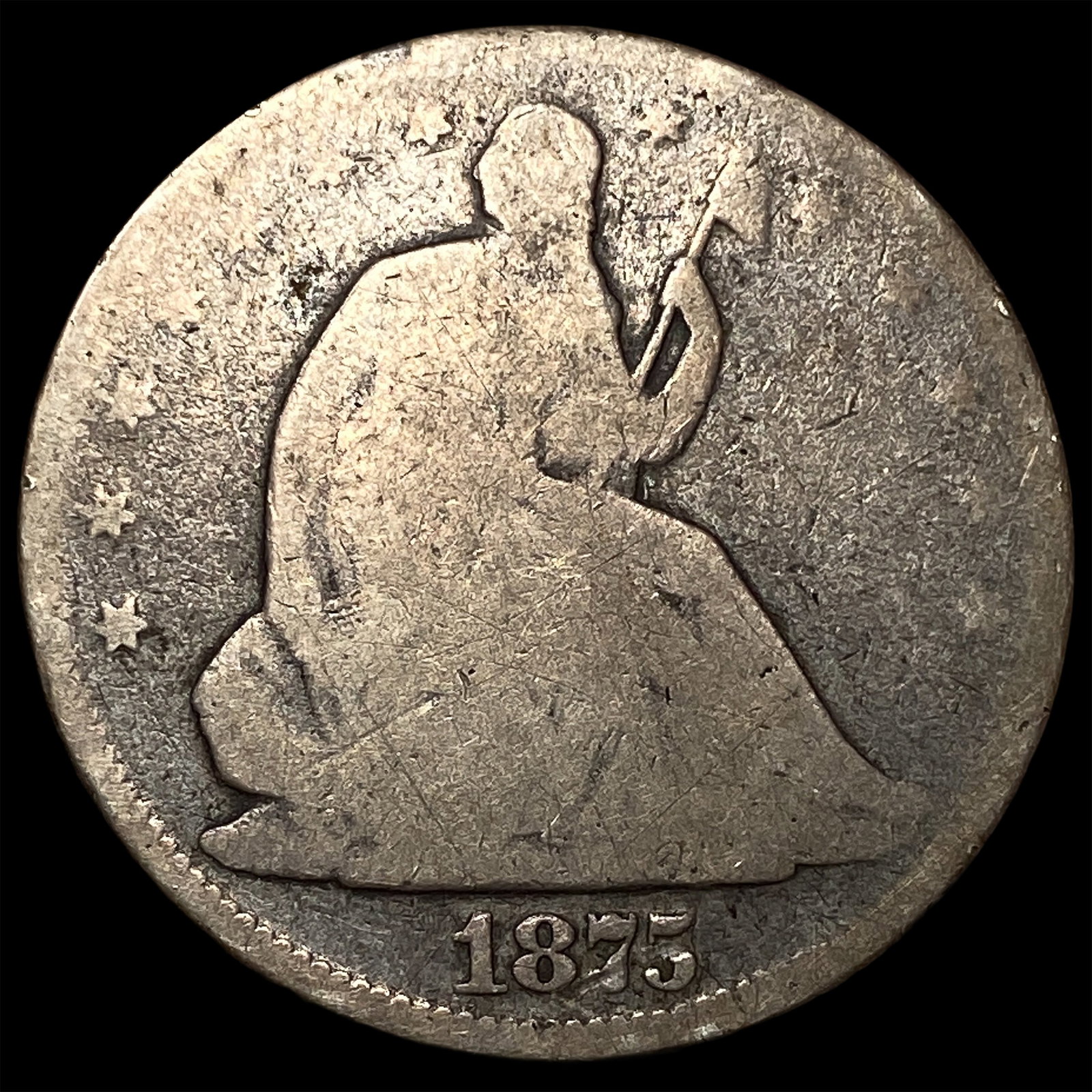 1875 Seated Liberty Half Dollar NICELY CIRCULATED: 1875 Seated Liberty Half Dollar NICELY CIRCULATED