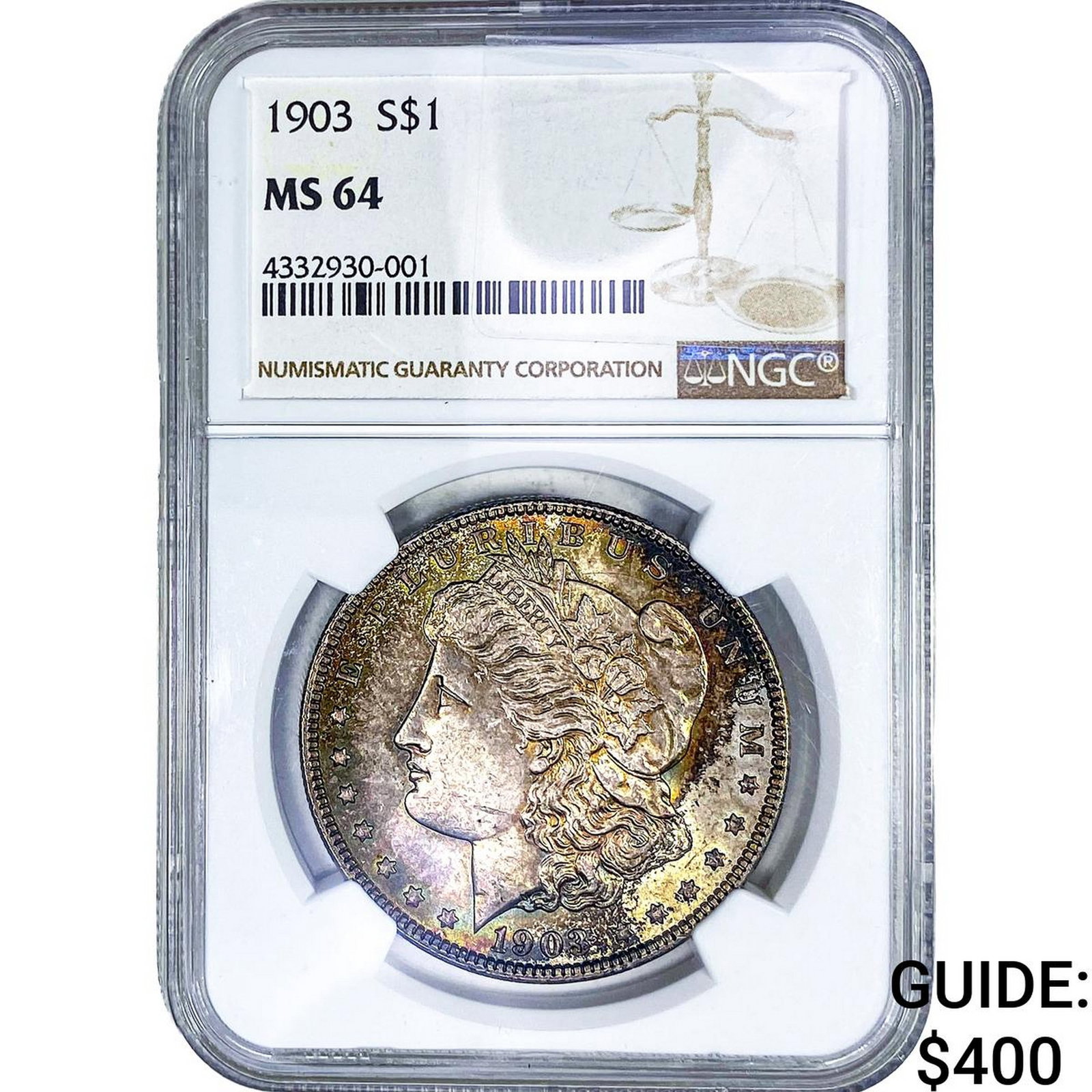 1903 Morgan Silver Dollar NGC MS64: 1903 Morgan Silver Dollar NGC MS64