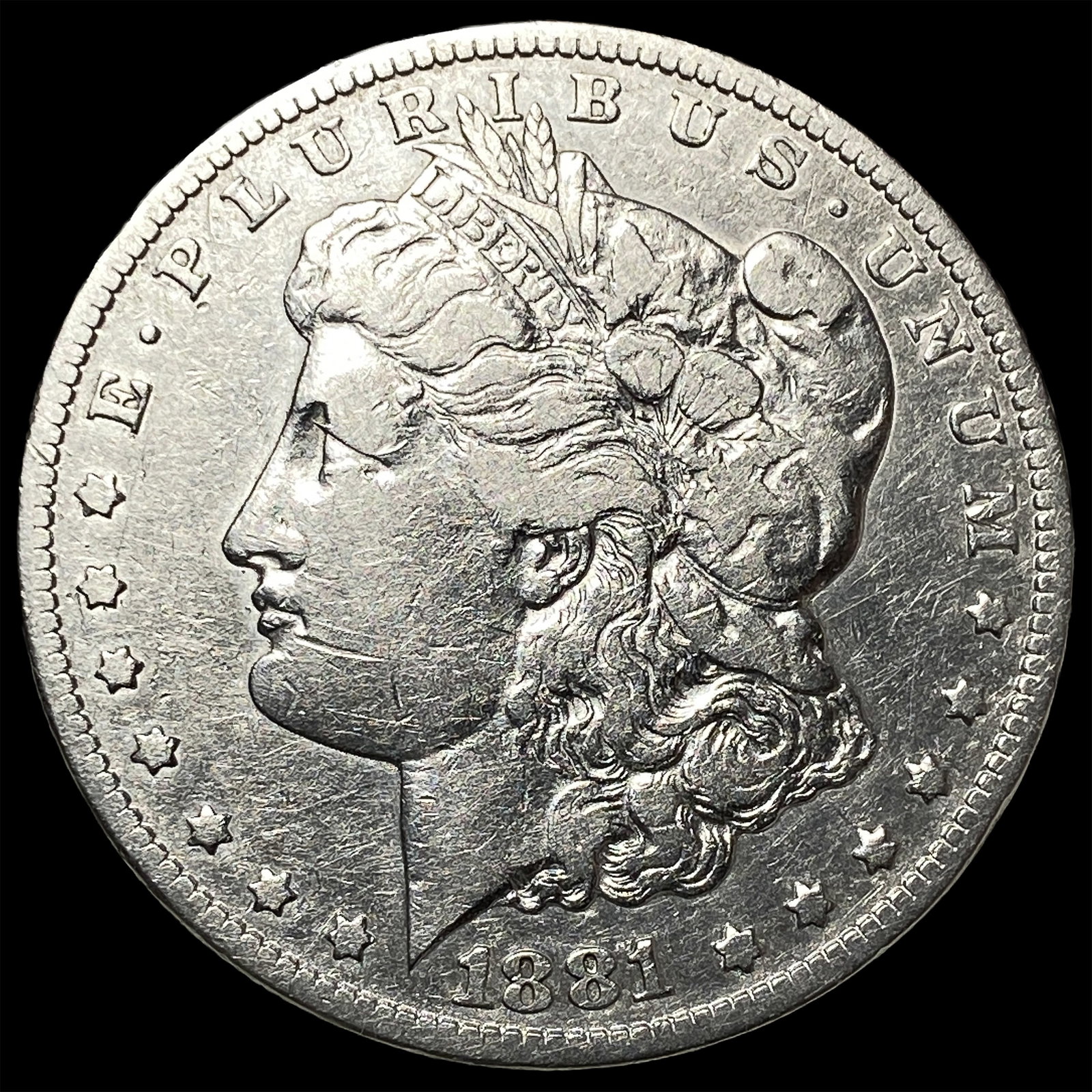 1881-CC Morgan Silver Dollar NEARLY UNCIRCULATED: 1881-CC Morgan Silver Dollar NEARLY UNCIRCULATED