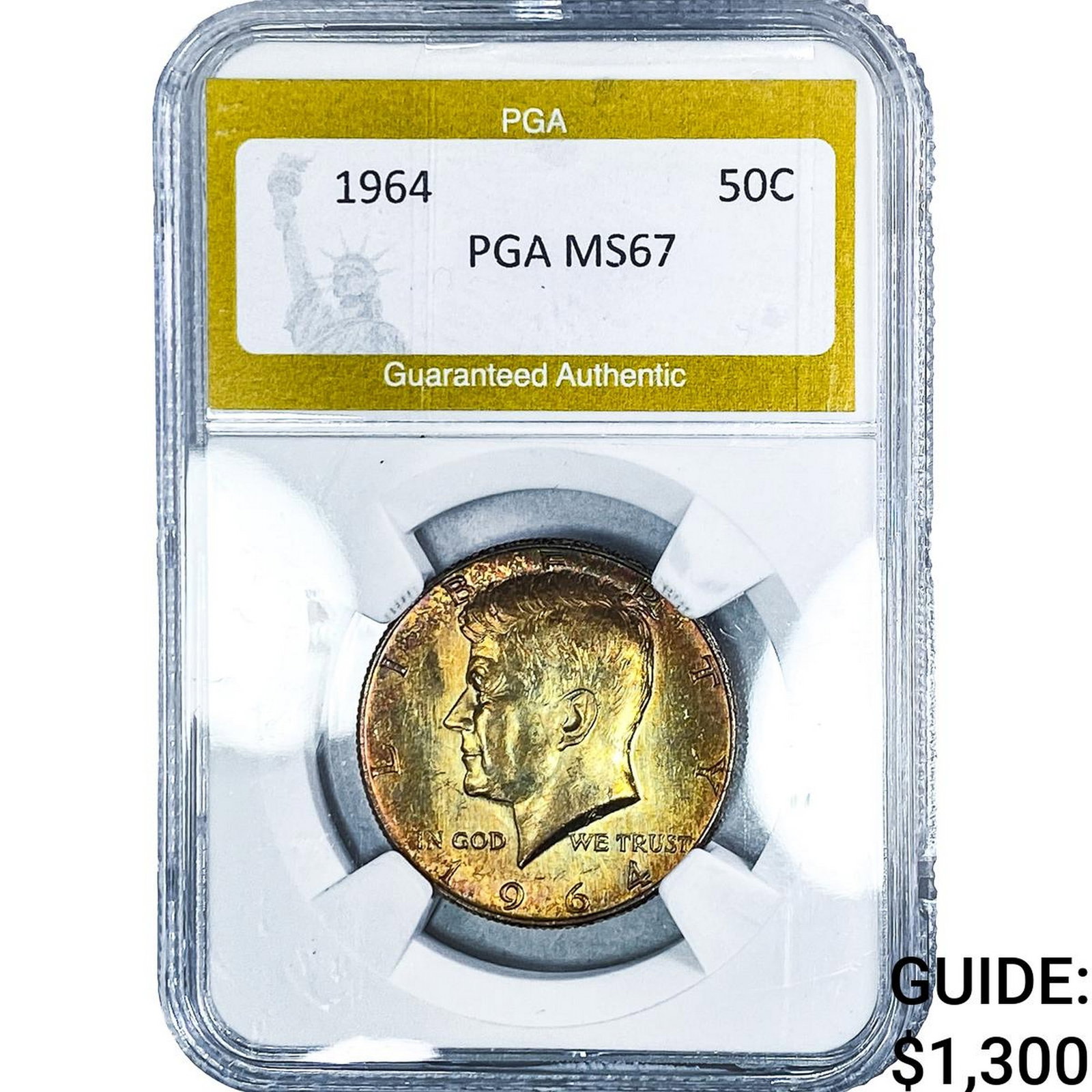 1964 Kennedy Half Dollar PGA MS67: 1964 Kennedy Half Dollar PGA MS67