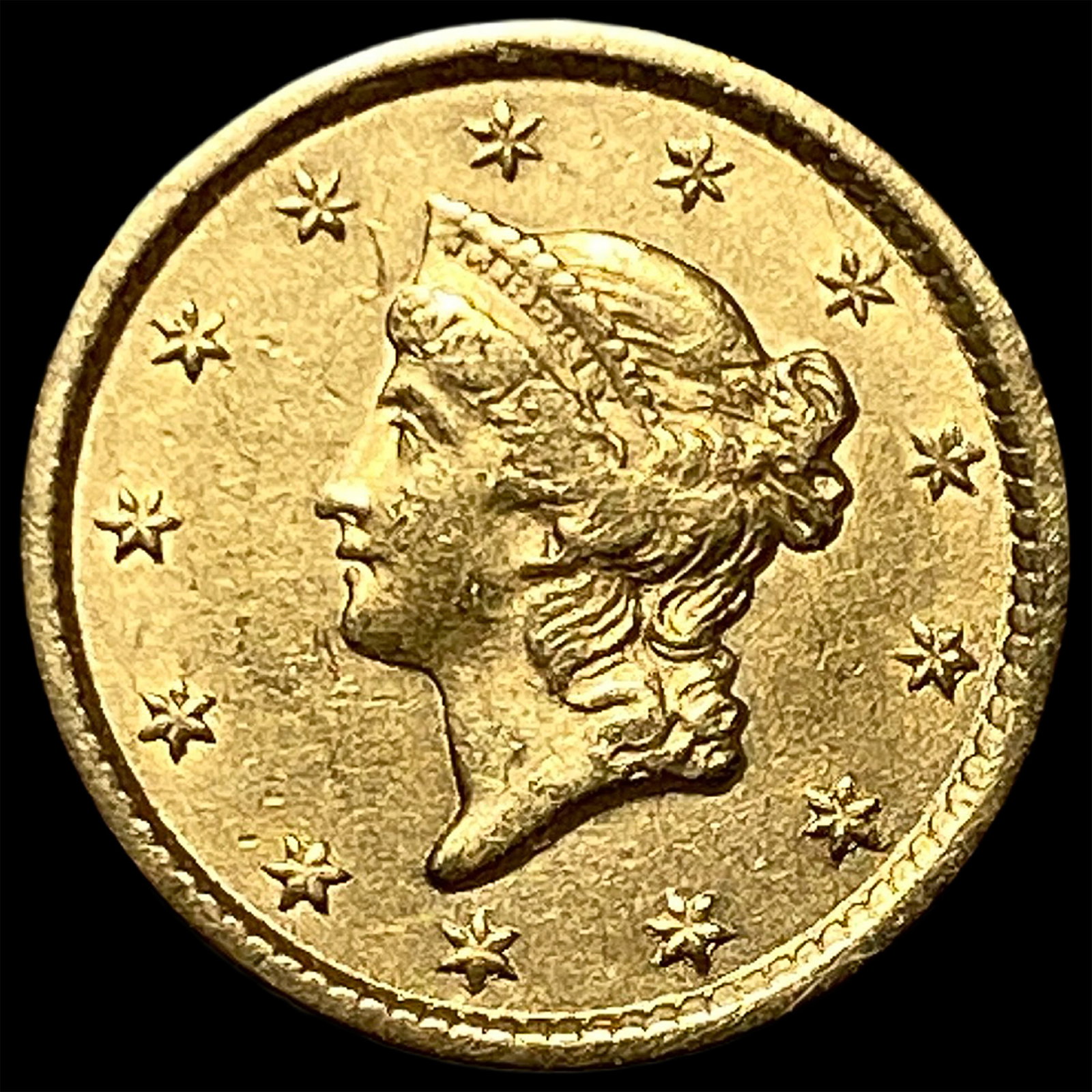 1852 Gold $1 Liberty Head Type 1 CHOICE AU: 1852 Gold $1 Liberty Head Type 1 CHOICE AU