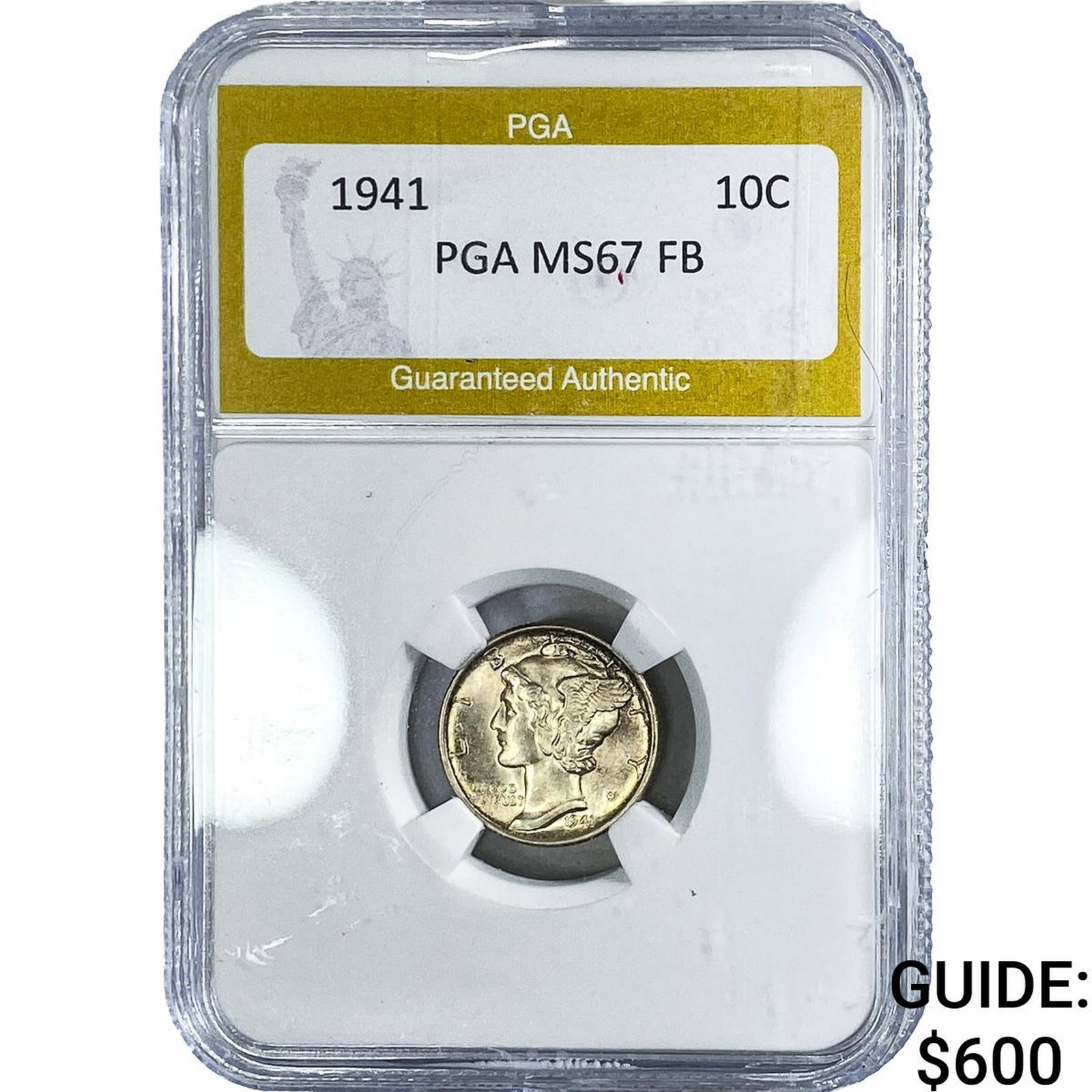1941 Mercury Silver Dime PGA MS67 FB: 1941 Mercury Silver Dime PGA MS67 FB