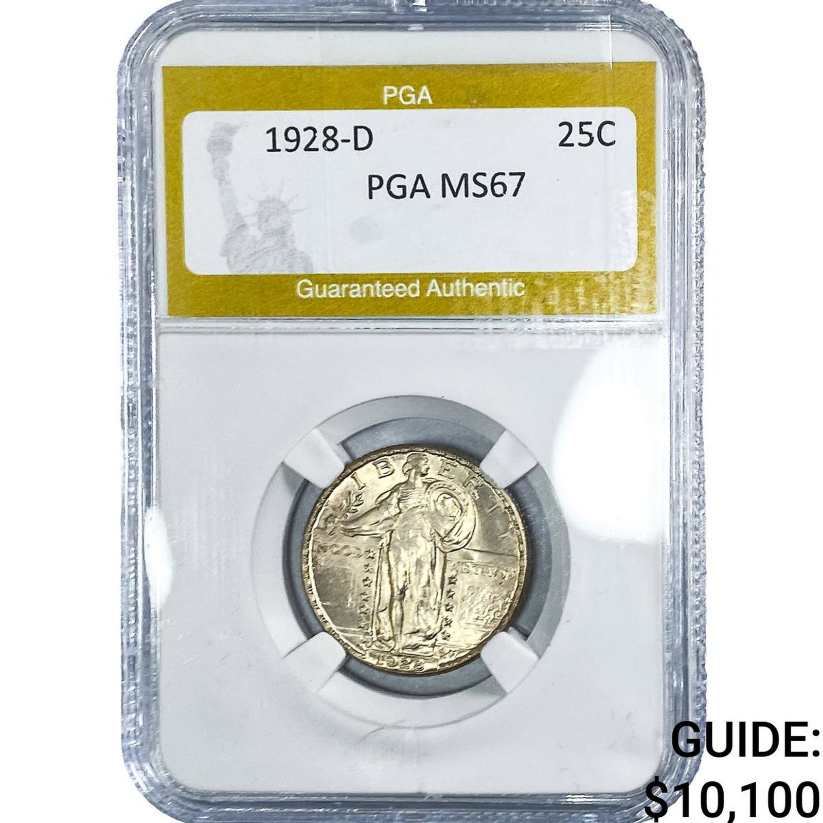 1928-D Standing Liberty Quarter PGA MS67: 1928-D Standing Liberty Quarter PGA MS67