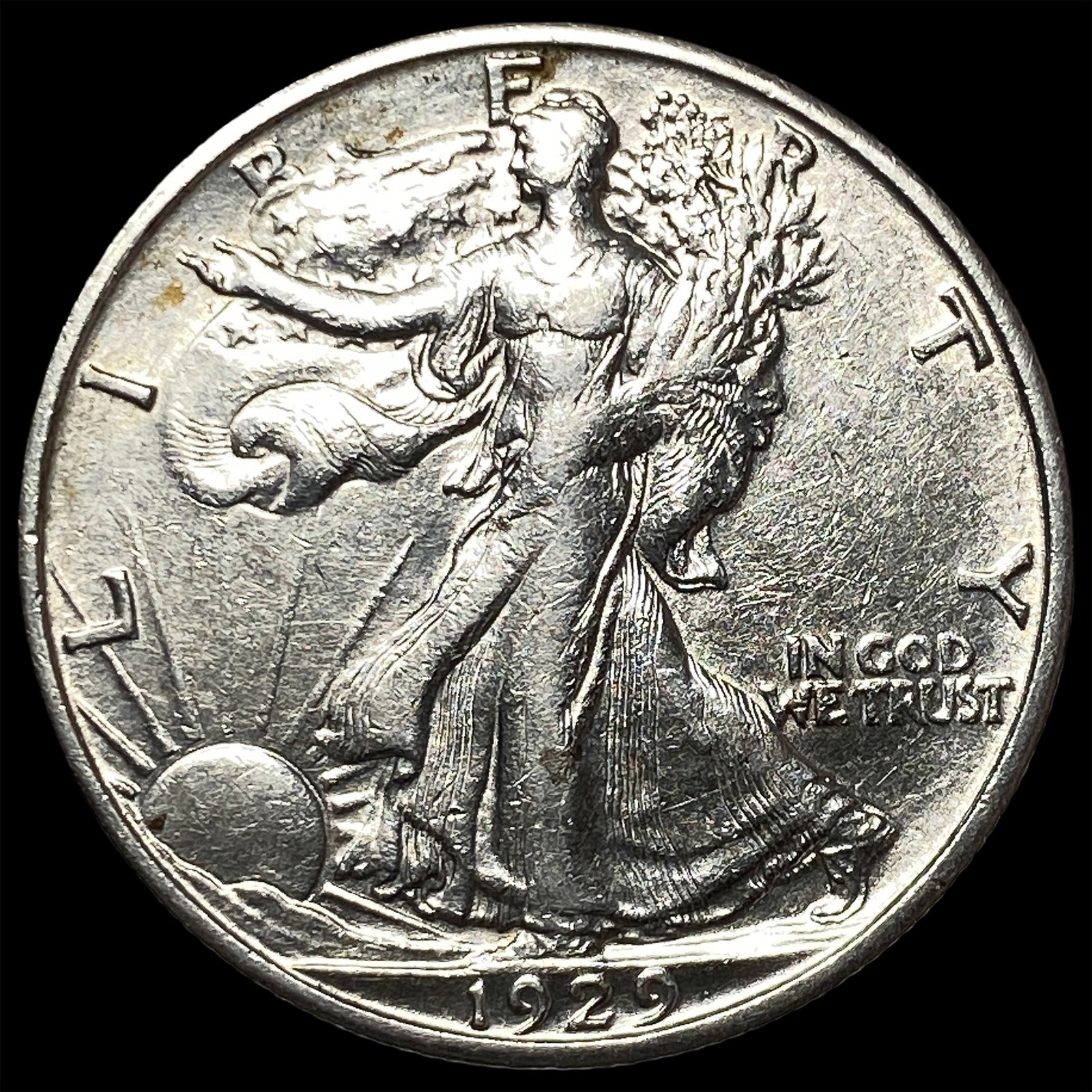 1929-S Silver Walking Liberty Half Dollar UNCIRCULATED: 1929-S Silver Walking Liberty Half Dollar UNCIRCULATED