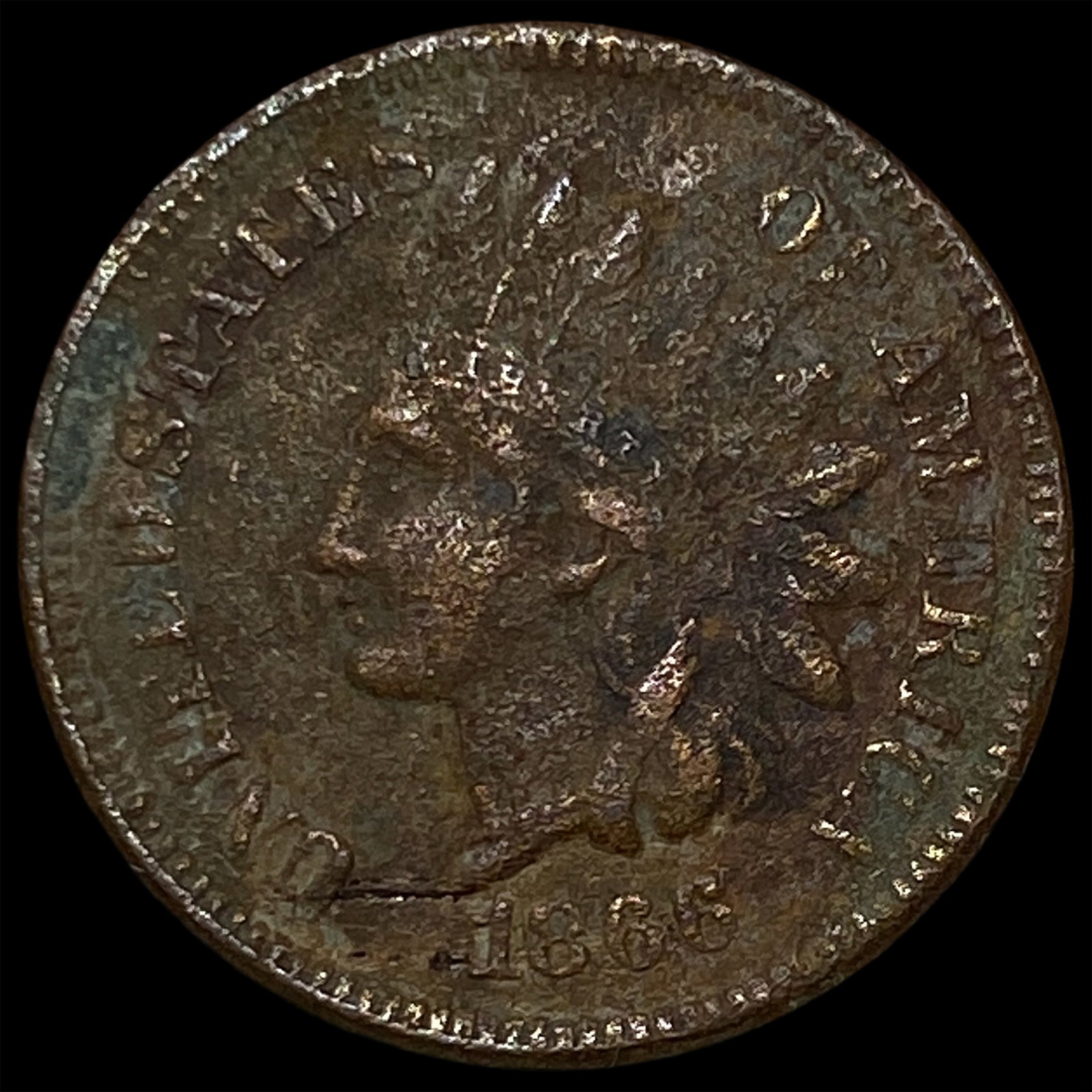 1866 Indian Head Cent LIGHTLY CIRCULATED: 1866 Indian Head Cent LIGHTLY CIRCULATED