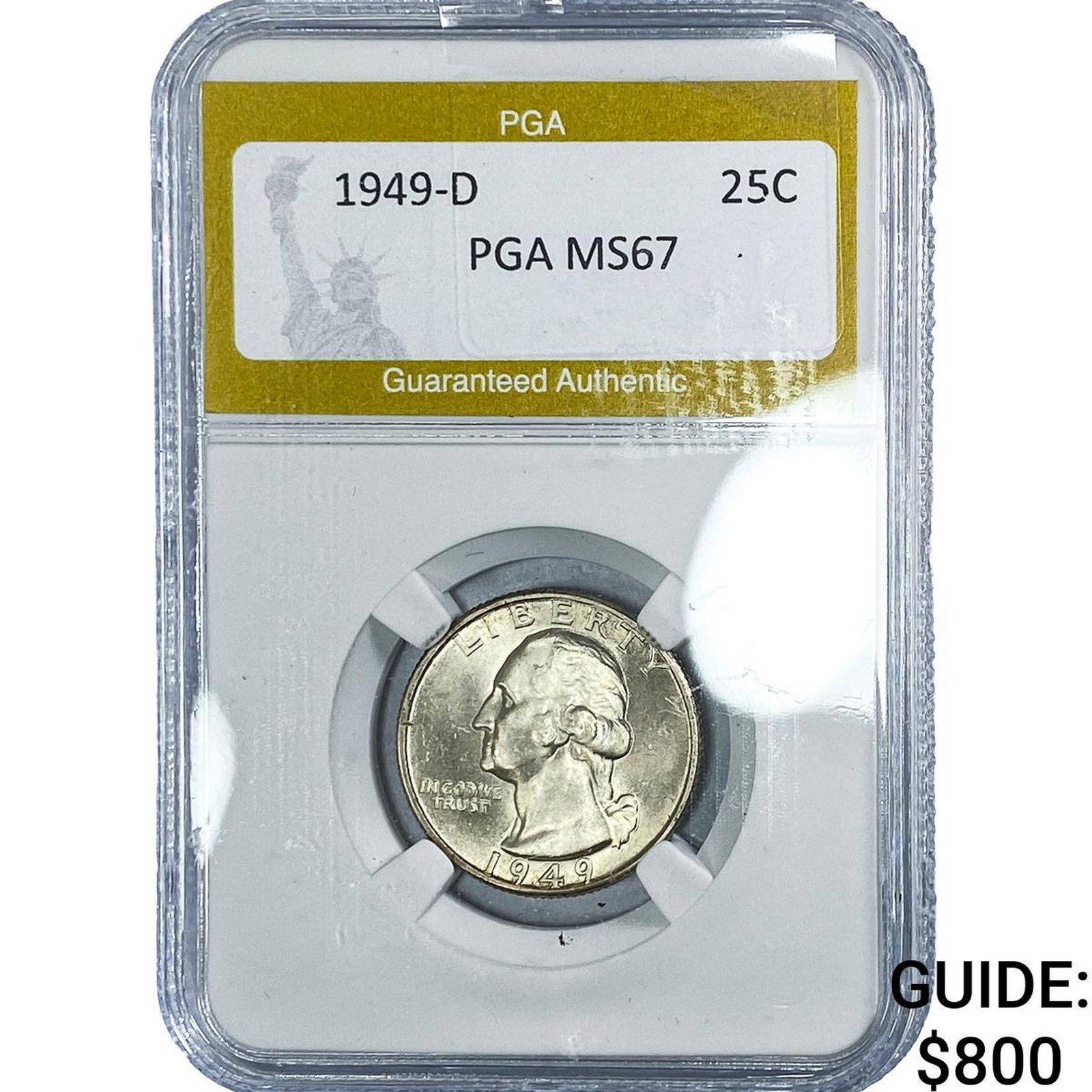 1949-D Washington Silver Quarter PGA MS67 (1 of 2)