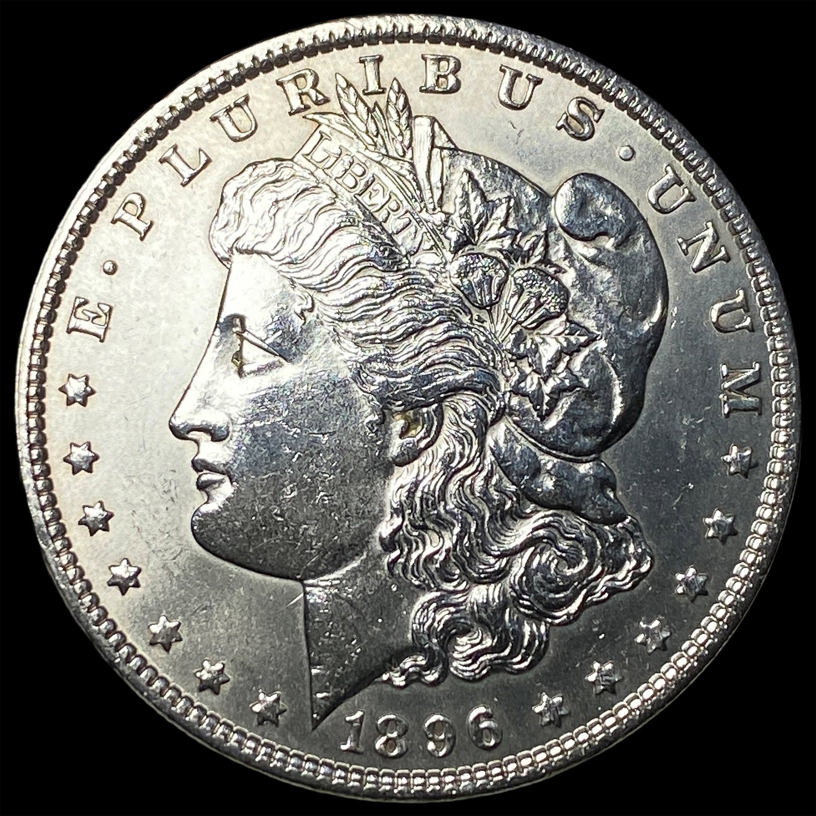 1896 Morgan Silver Dollar ABOUT UNCIRCULATED: 1896 Morgan Silver Dollar ABOUT UNCIRCULATED