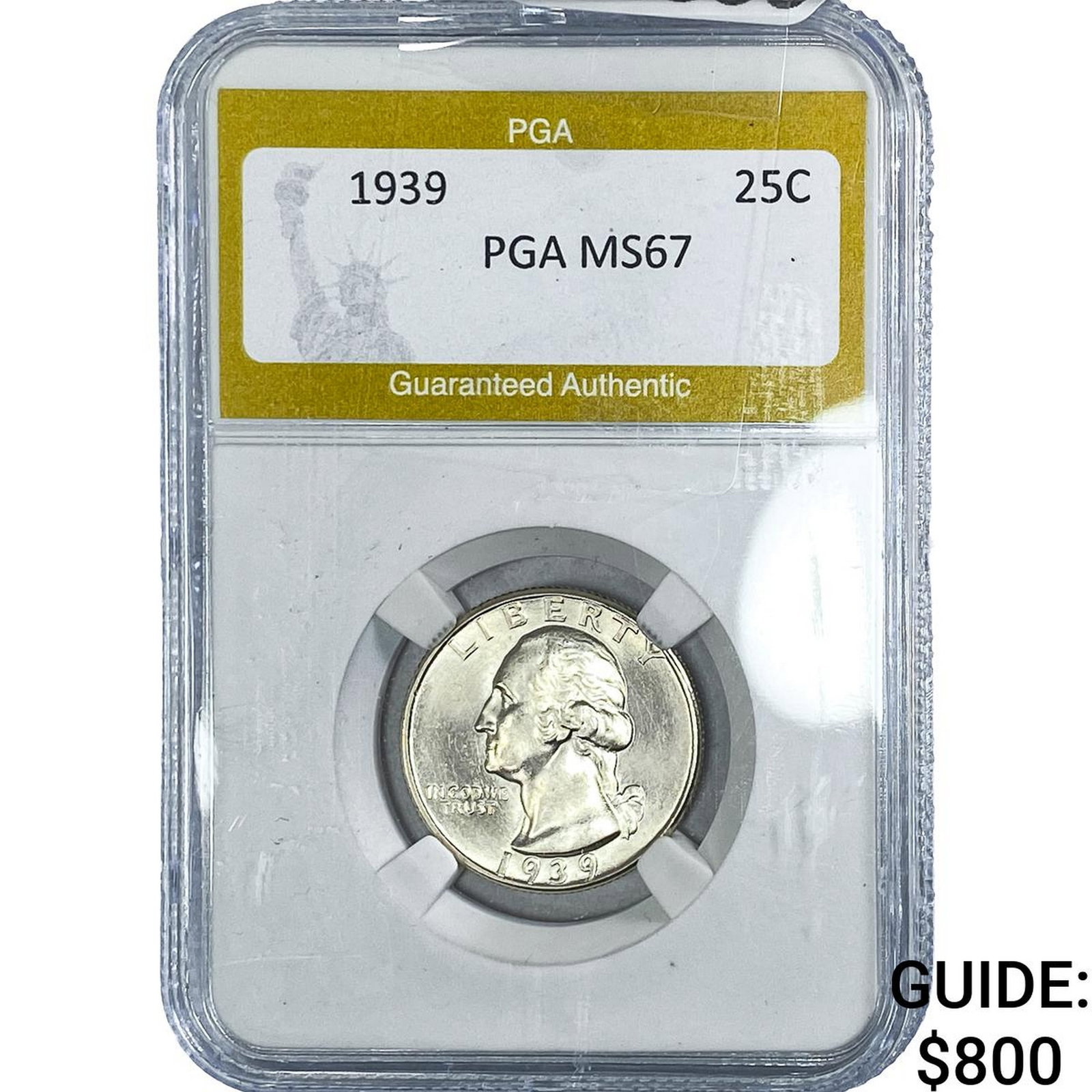 1939 Washington Silver Quarter PGA MS67: 1939 Washington Silver Quarter PGA MS67