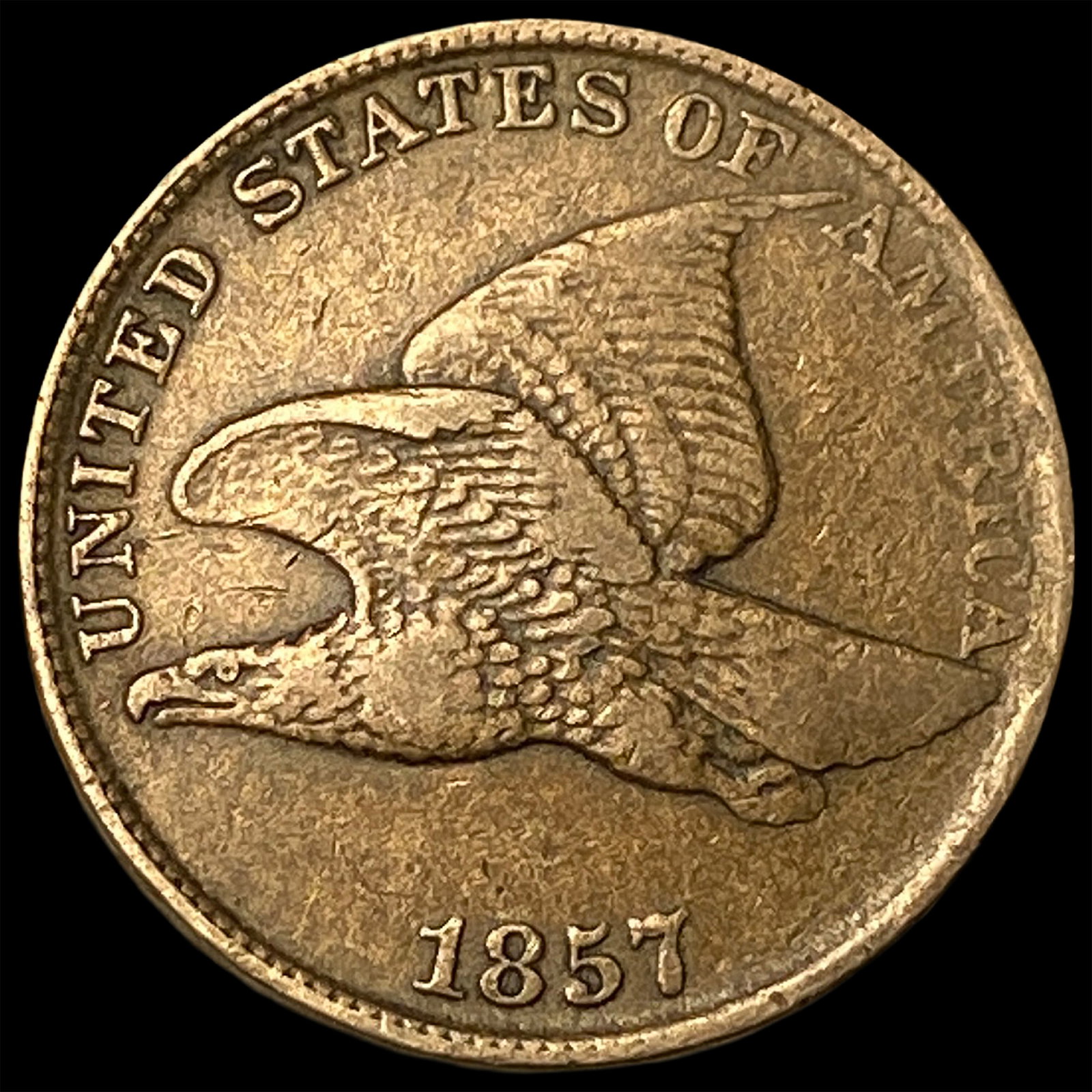 1857 Flying Eagle Cent NEARLY UNCIRCULATED: 1857 Flying Eagle Cent NEARLY UNCIRCULATED
