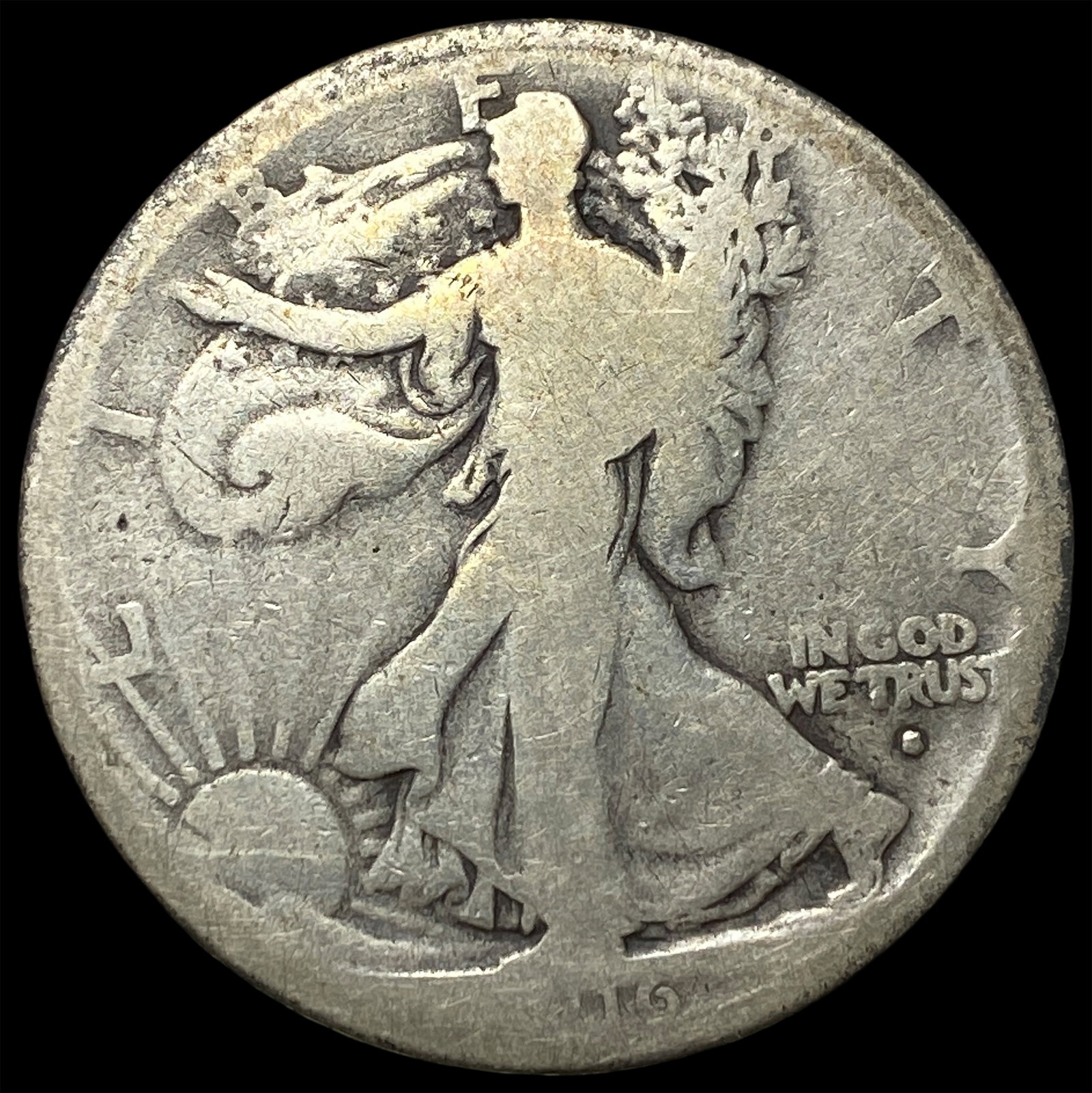 1916-S Walking Liberty Half Dollar CLOSELY UNCIRCULATED: 1916-S Walking Liberty Half Dollar CLOSELY UNCIRCULATED