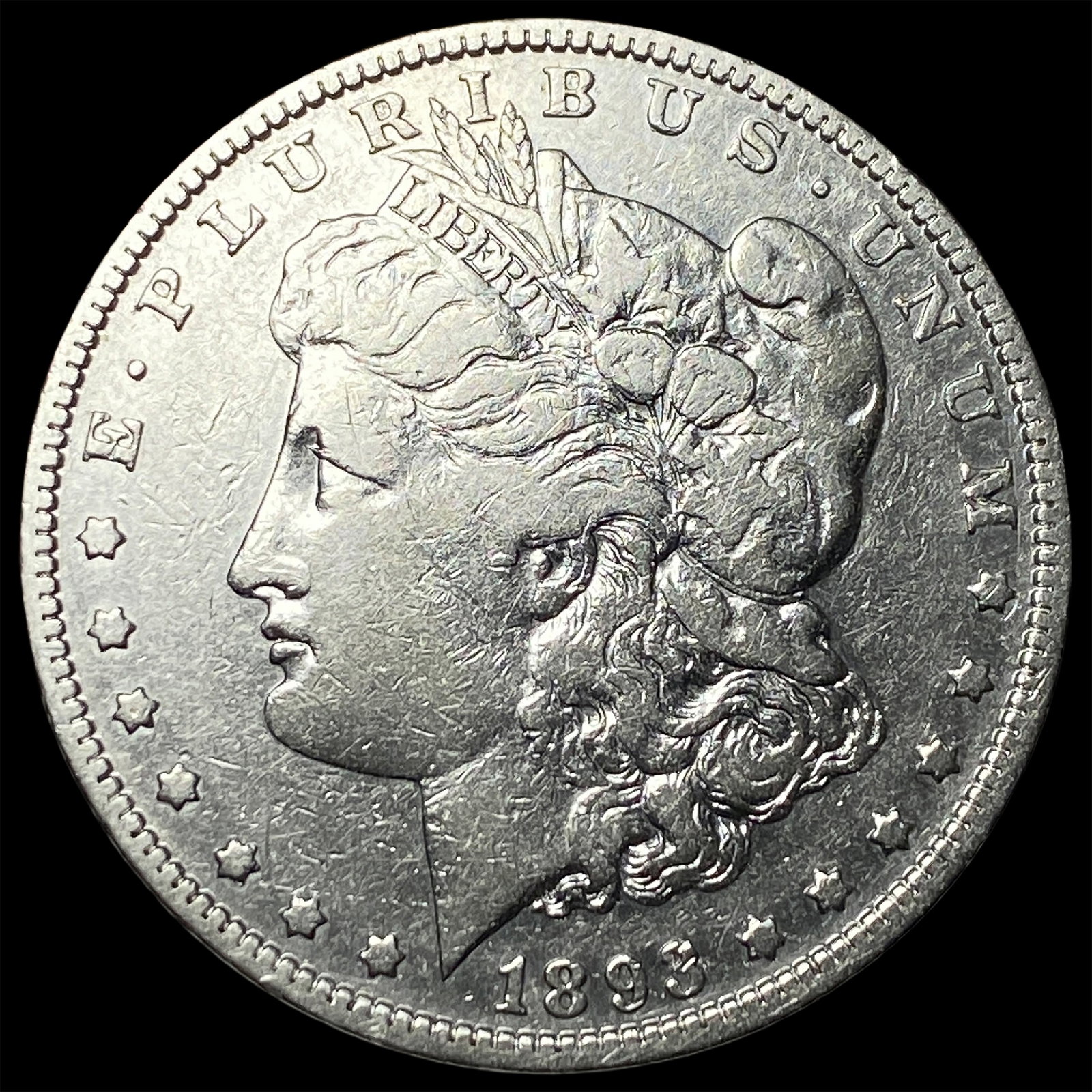 1893-S Silver Morgan Dollar NEARLY UNCIRCULATED: 1893-S Silver Morgan Dollar NEARLY UNCIRCULATED