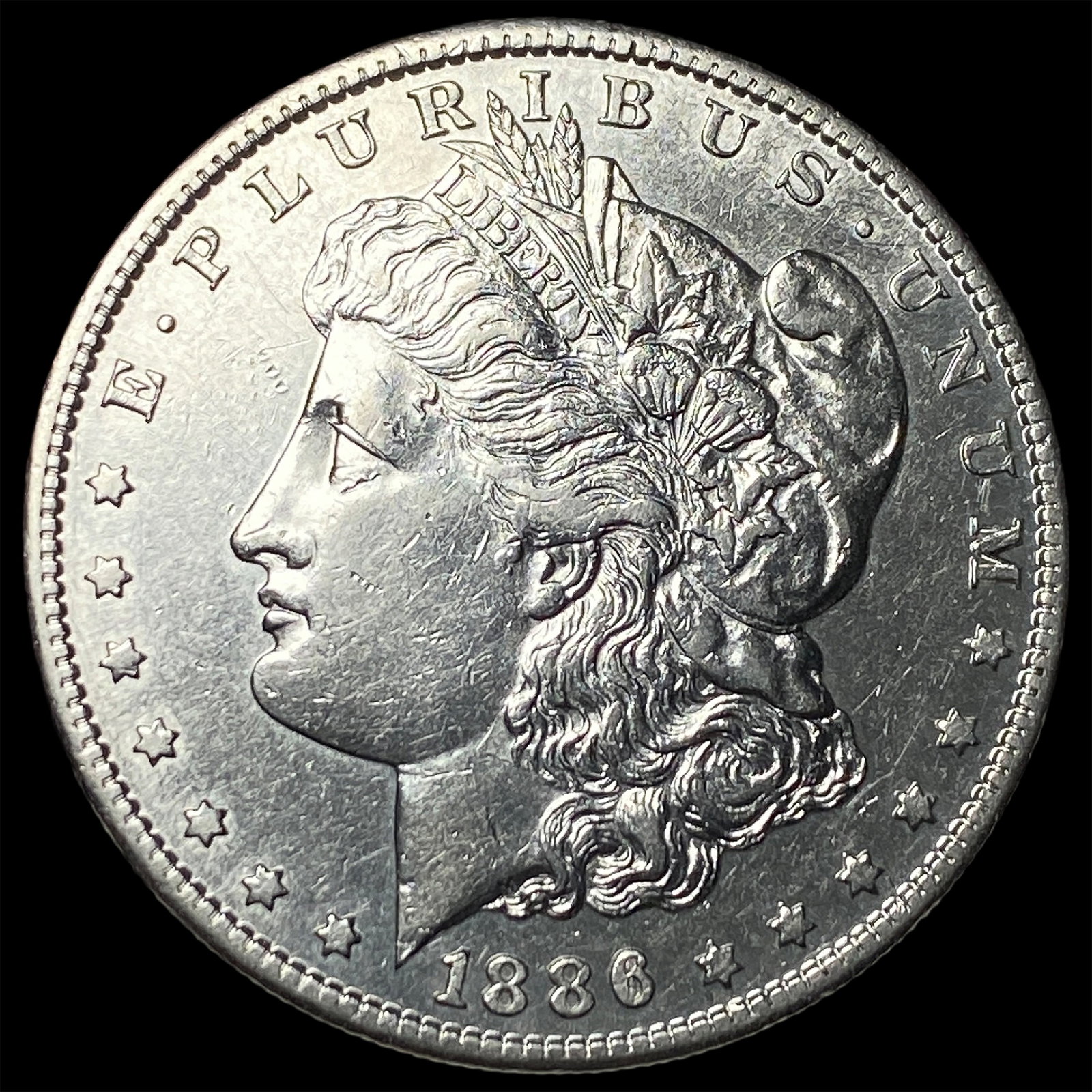 1886-S Silver Morgan Dollar CHOICE AU: 1886-S Silver Morgan Dollar CHOICE AU
