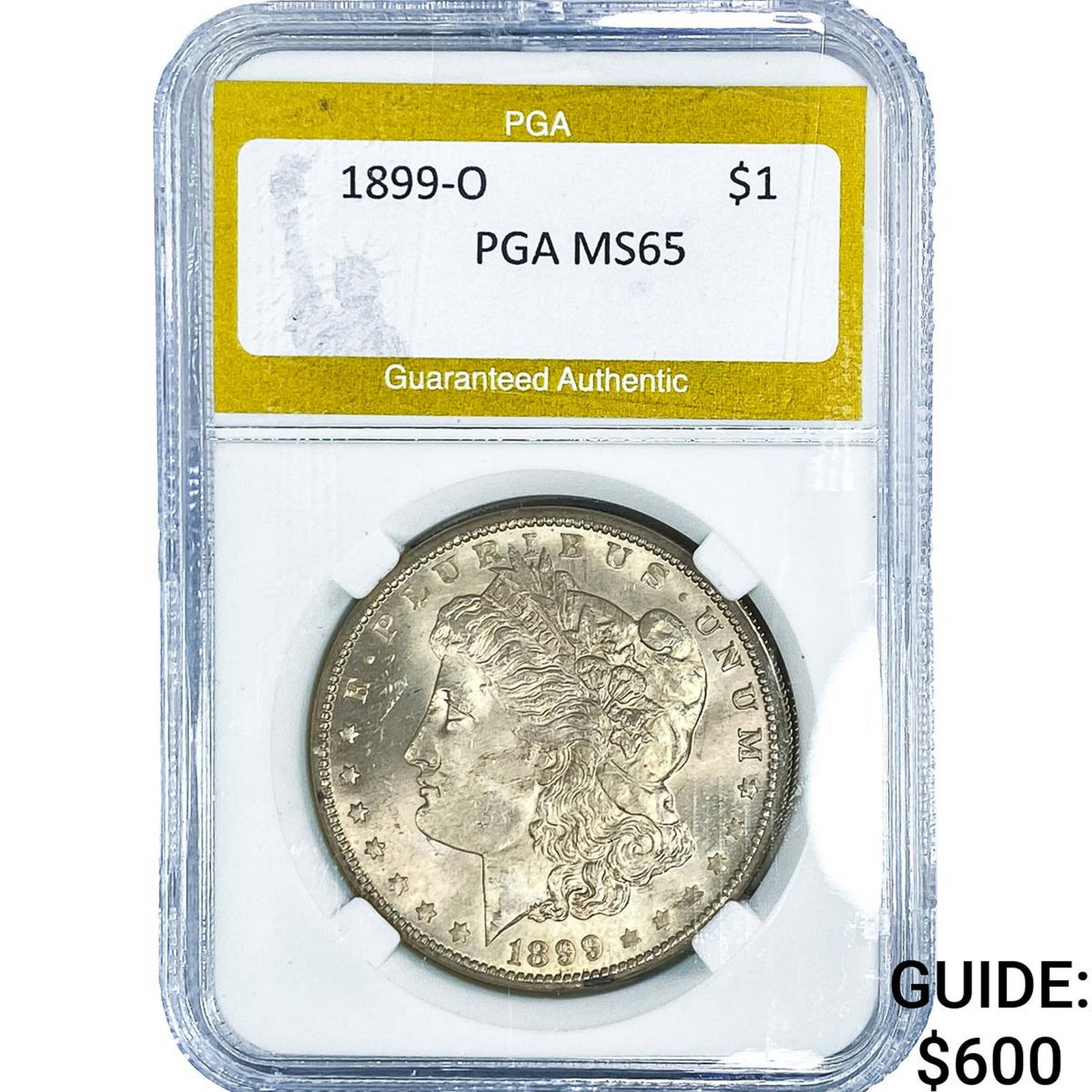1899-O Morgan Silver Dollar PGA MS65: 1899-O Morgan Silver Dollar PGA MS65