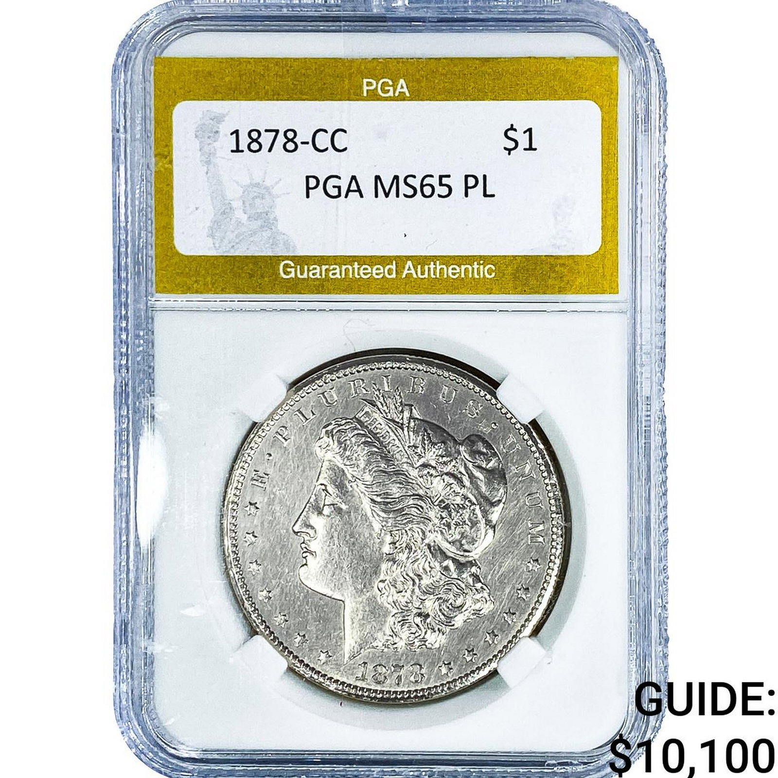 1878-CC Morgan Silver Dollar PGA MS65 PL: 1878-CC Morgan Silver Dollar PGA MS65 PL