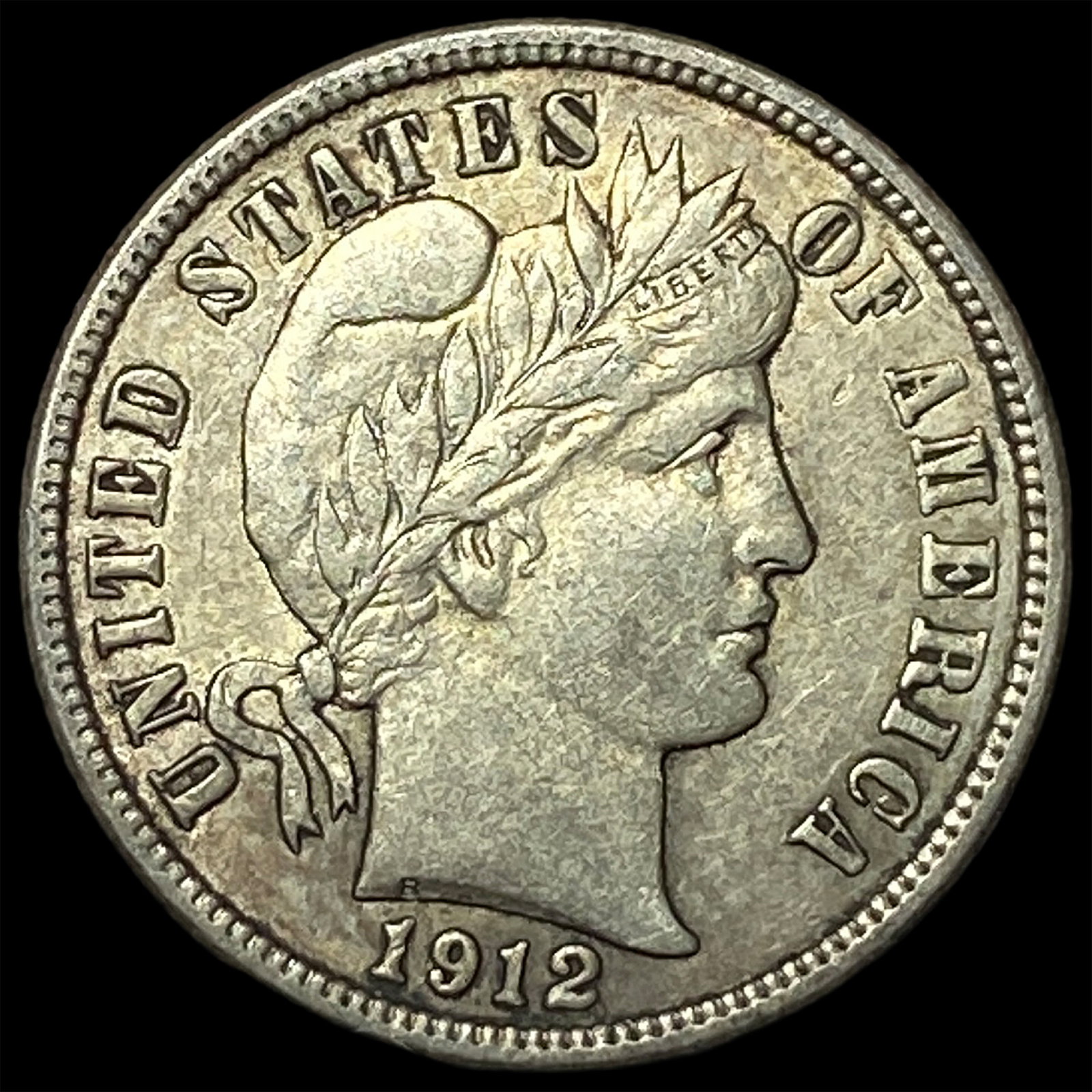 1912-D Silver Barber Dime NEARLY UNCIRCULATED: 1912-D Silver Barber Dime NEARLY UNCIRCULATED