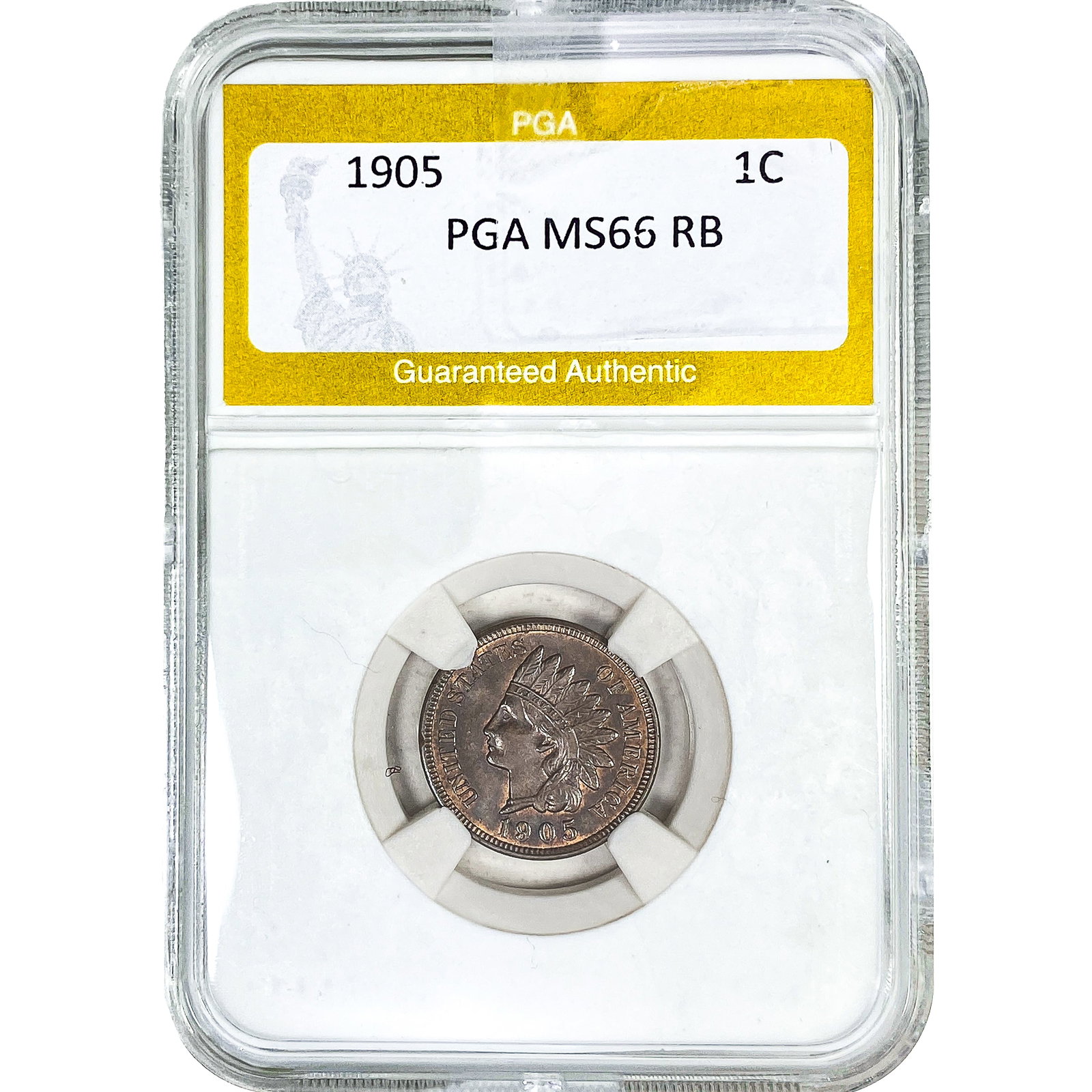 1905 Indian Head Cent PGA MS66 RB: 1905 Indian Head Cent PGA MS66 RB