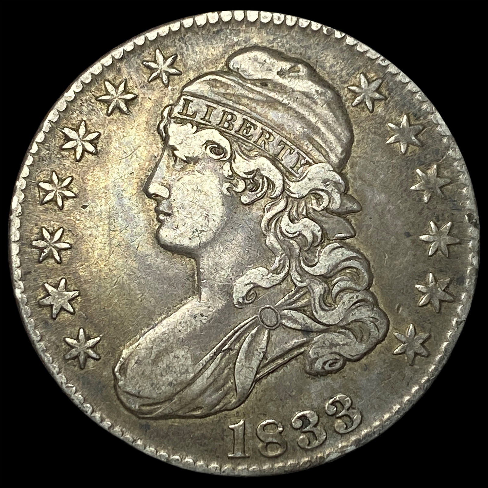 1833 Capped Bust Half Dollar NEARLY UNCIRCULATED: 1833 Capped Bust Half Dollar NEARLY UNCIRCULATED