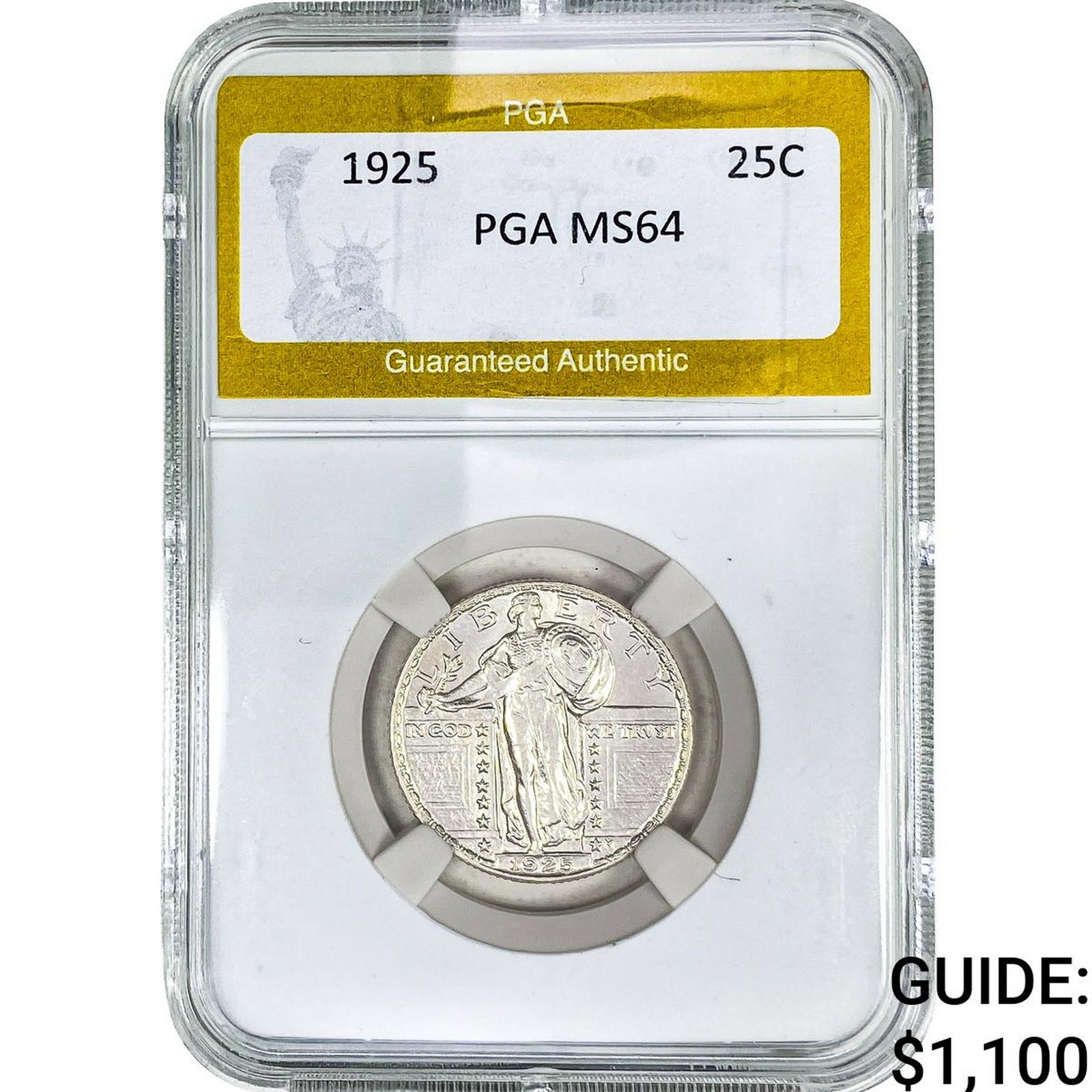 1925 Standing Liberty Quarter PGA MS64: 1925 Standing Liberty Quarter PGA MS64