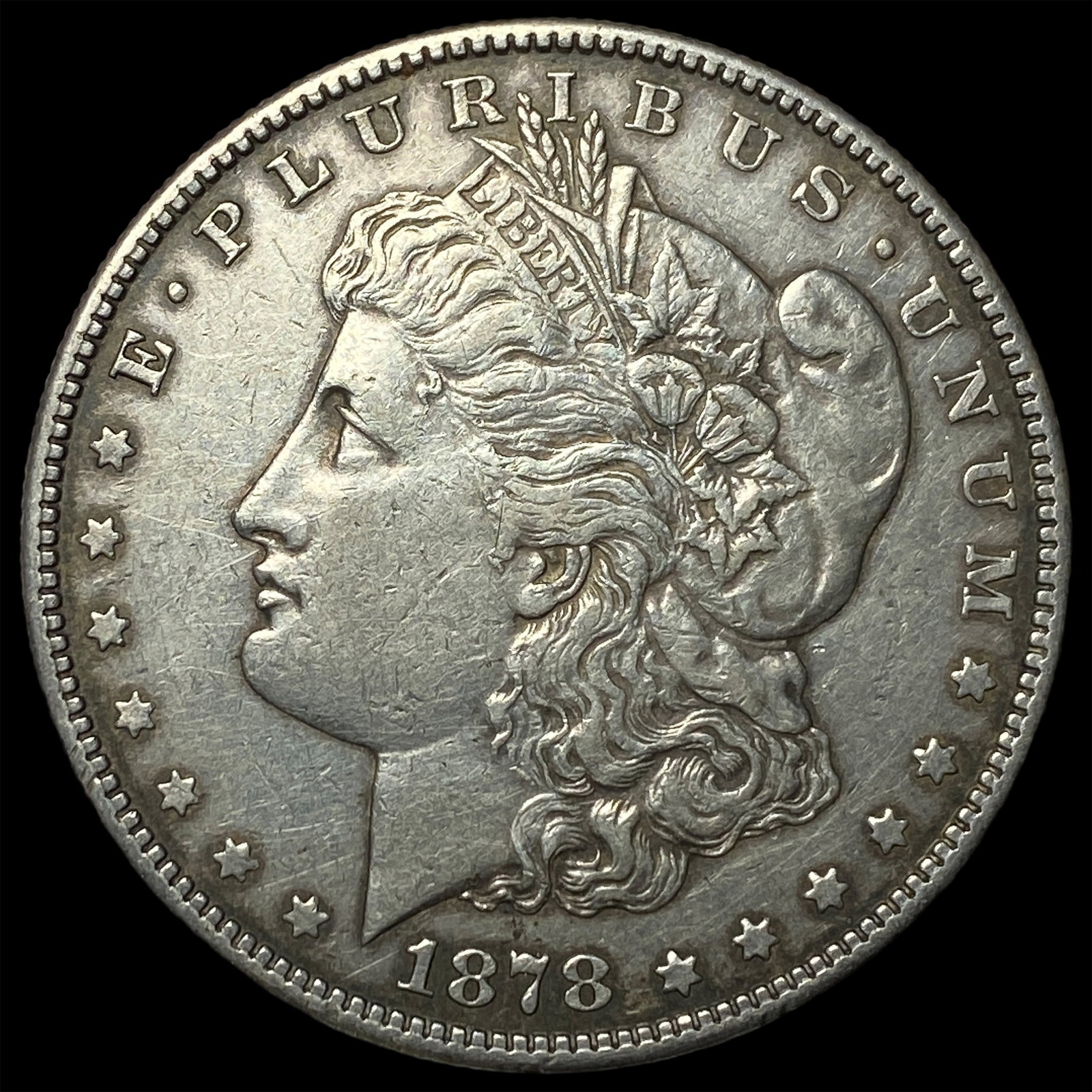 1878-S Silver Morgan Dollar CHOICE AU: 1878-S Silver Morgan Dollar CHOICE AU