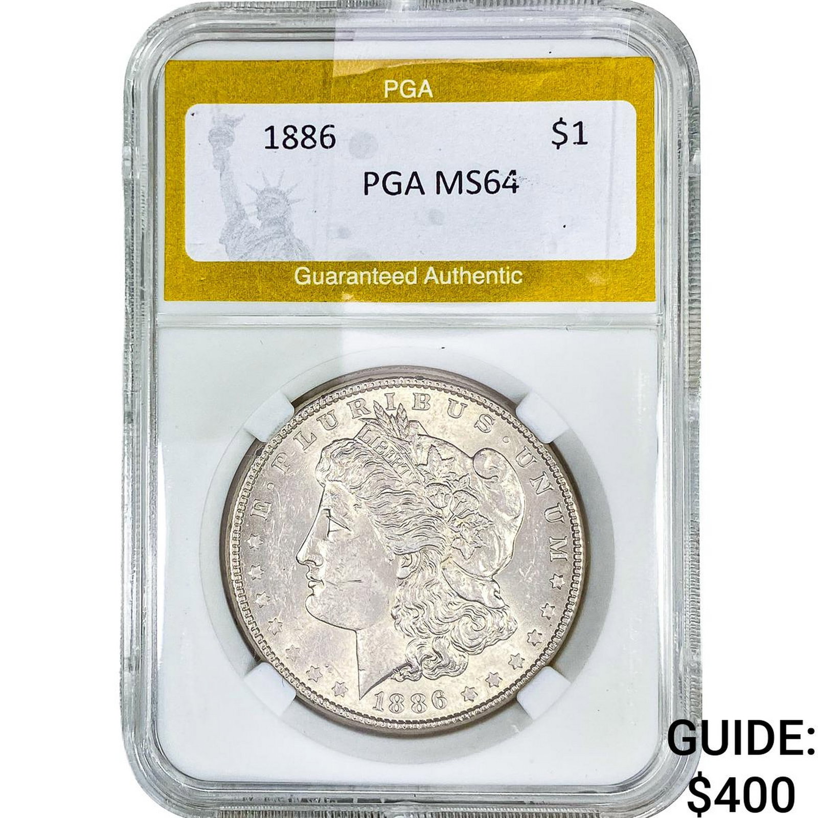1886 Morgan Silver Dollar PGA MS64: 1886 Morgan Silver Dollar PGA MS64