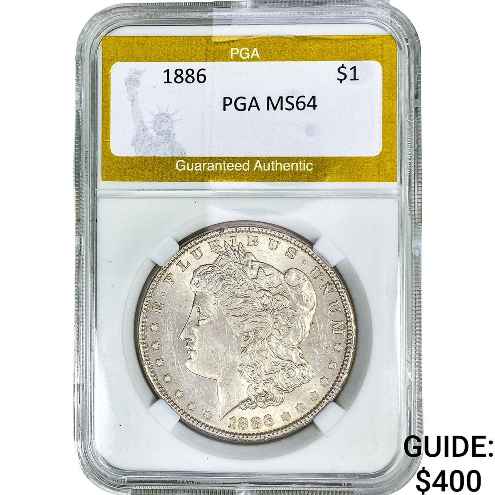 1886 Morgan Silver Dollar PGA MS64: 1886 Morgan Silver Dollar PGA MS64