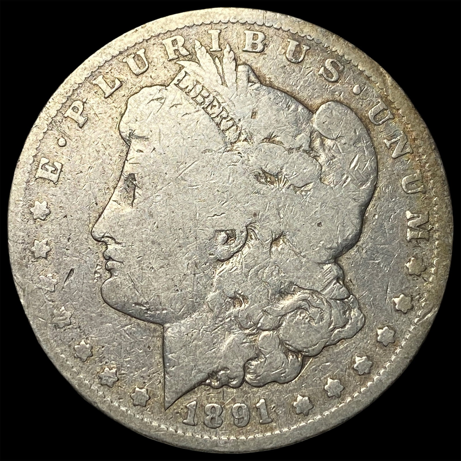 1891-CC Silver Morgan Dollar LIGHTLY CIRCULATED: 1891-CC Silver Morgan Dollar LIGHTLY CIRCULATED